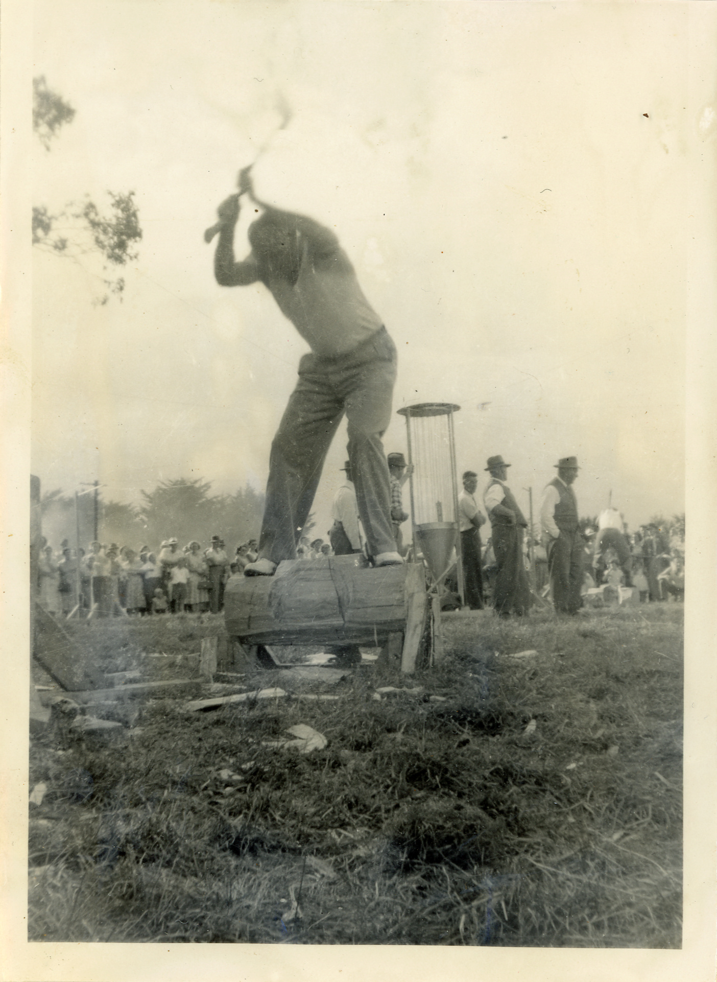 Axemen's Association Scrapbook; Wood-Chopping Event; ca. 1959-60