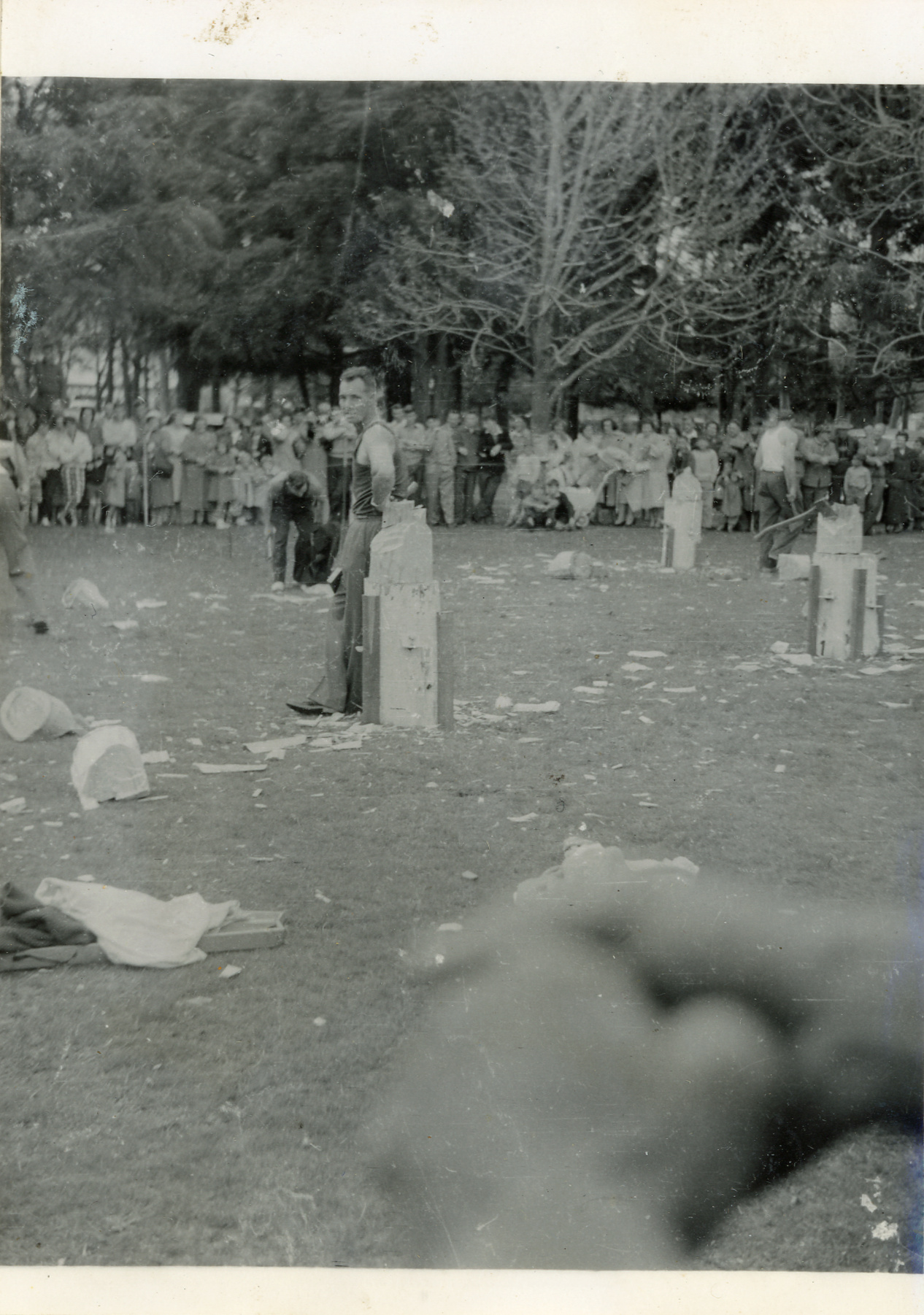 Axemen's Association Scrapbook; Wood-Chopping Event; ca. 1959-60