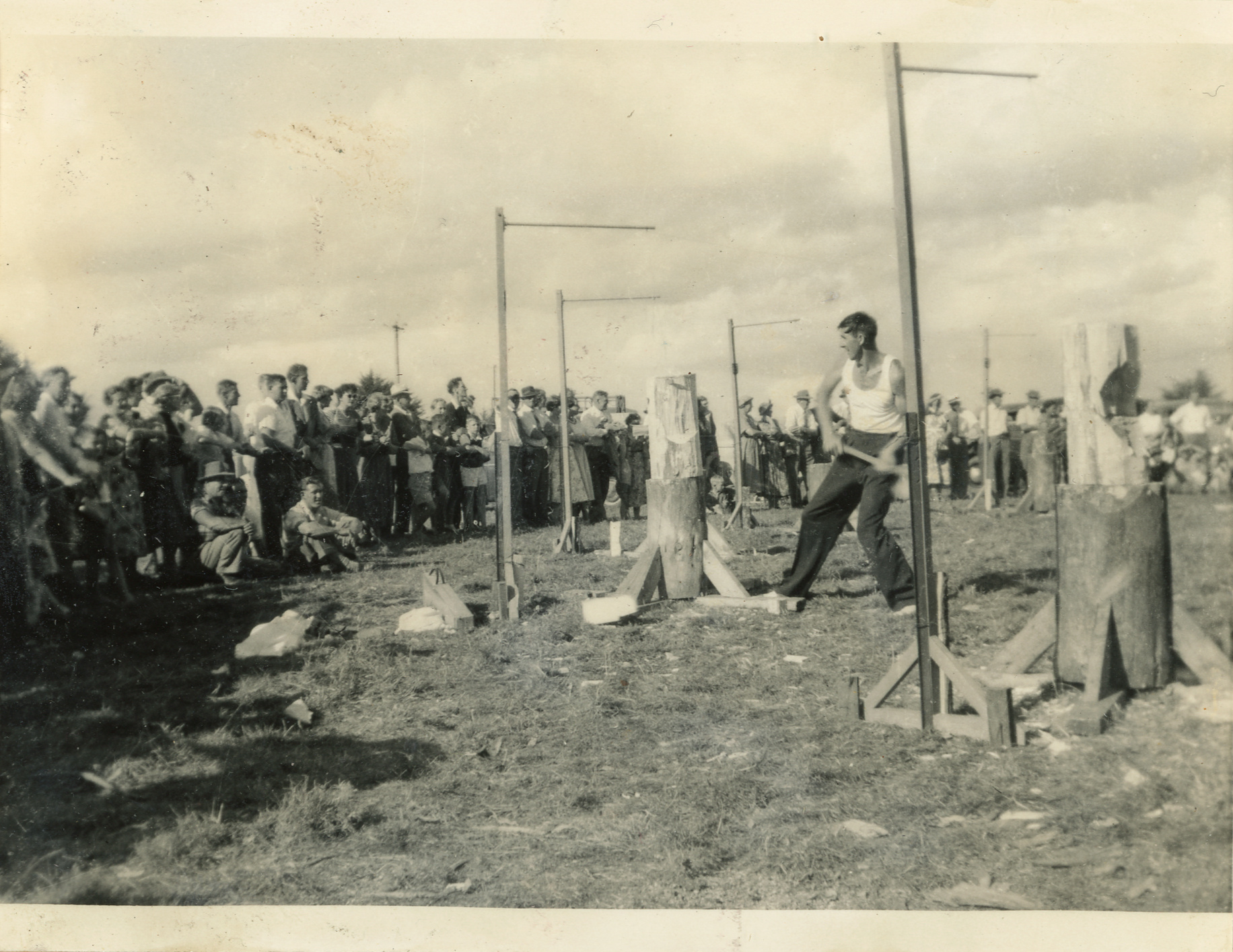 Axemen's Association Scrapbook; Wood-Chopping Event; ca. 1959-60