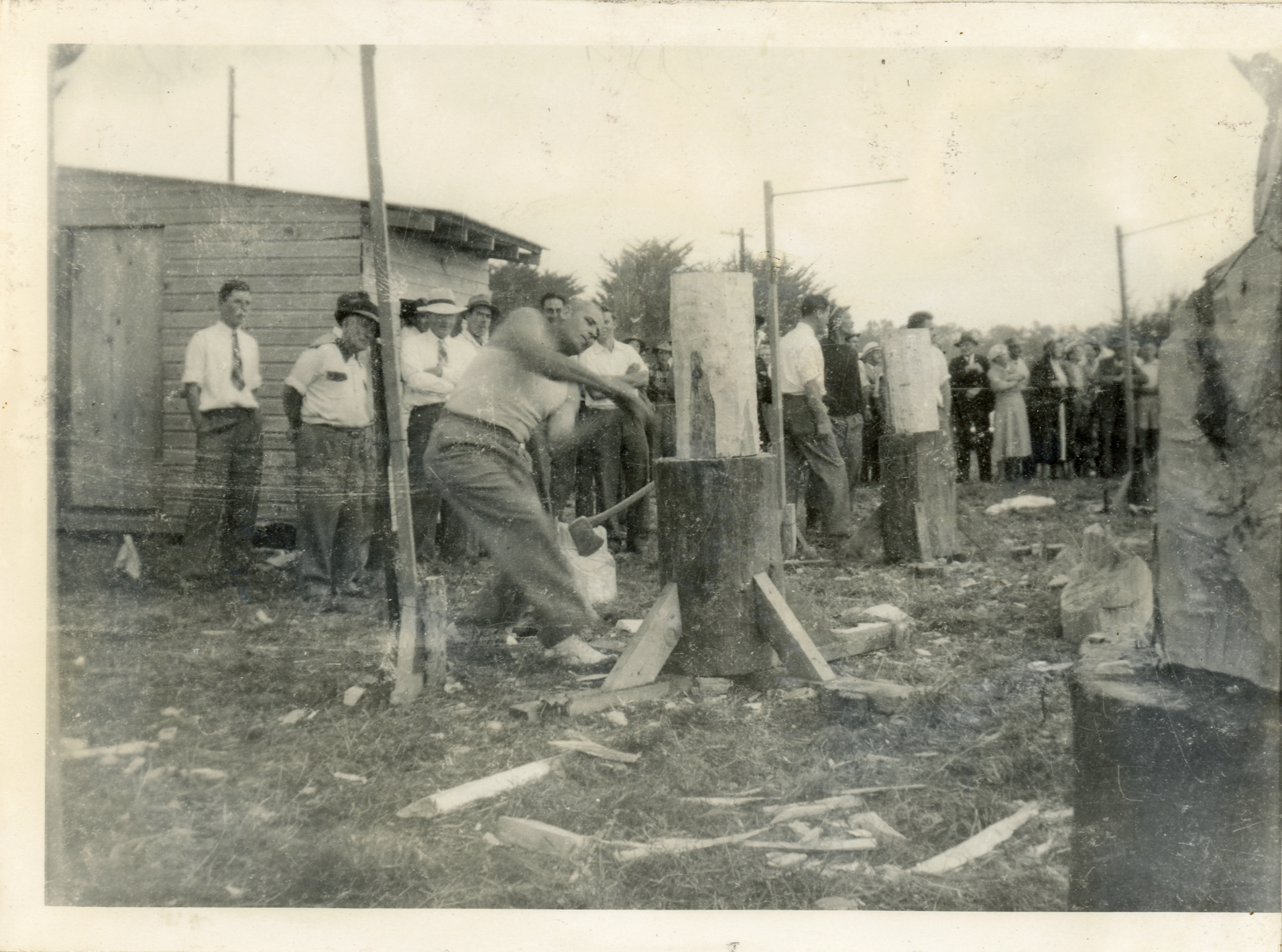 Axemen's Association Scrapbook; Wood-Chopping Event; ca. 1959-60