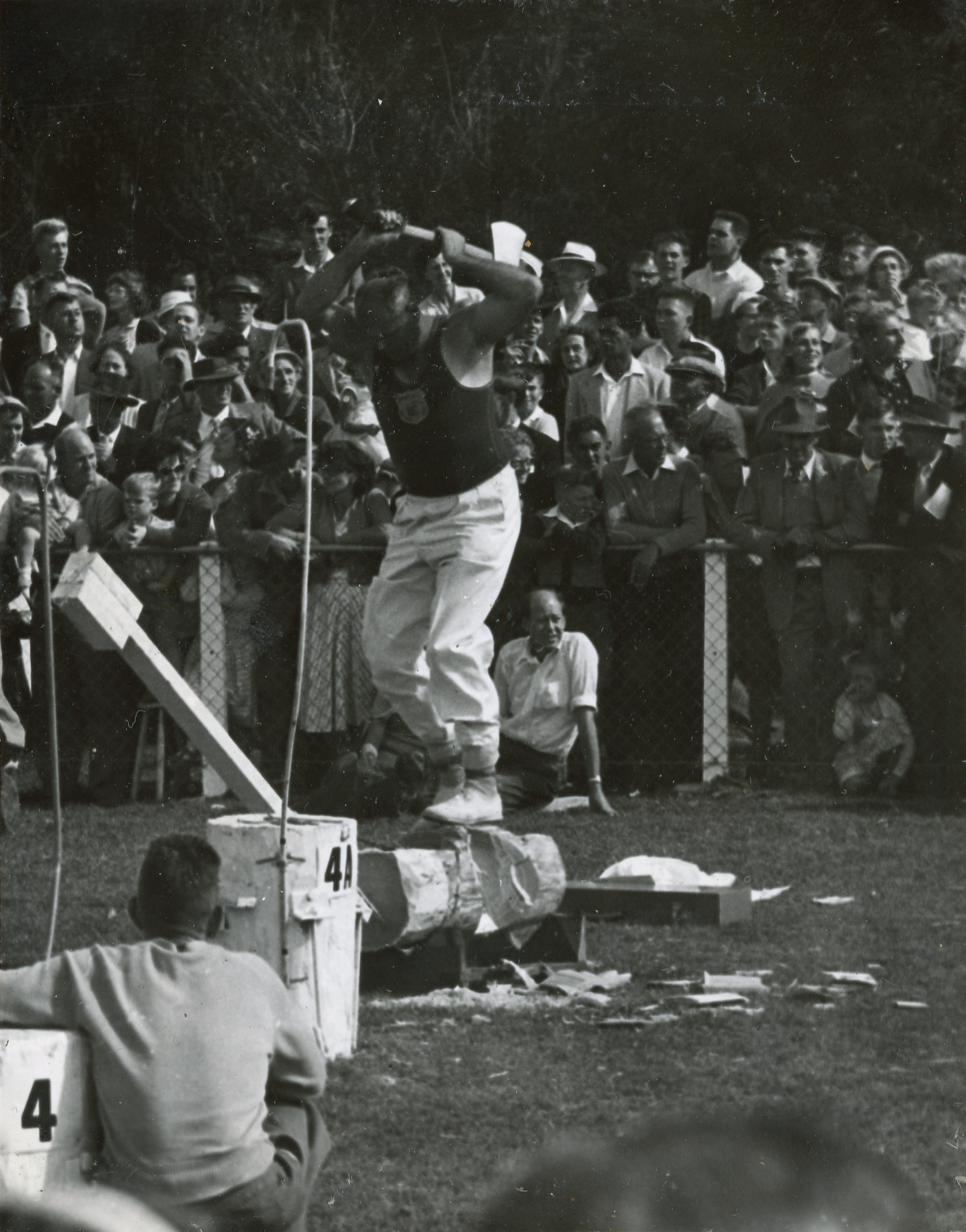 Axemen's Association Scrapbook; Wood-Chopping Event; ca. 1959-60