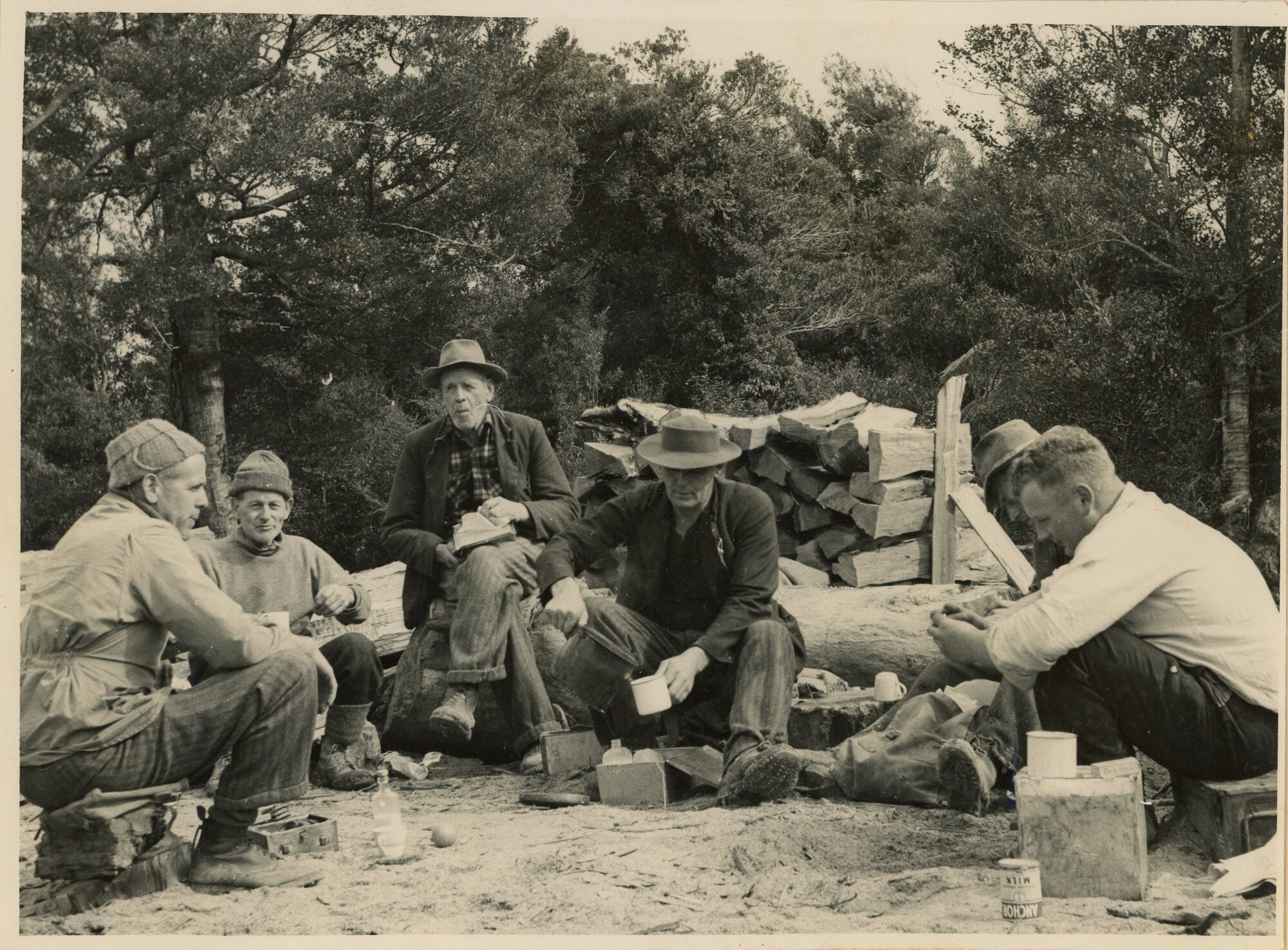 Axemen's Association Scrapbook; Axemen Having Lunch; 1953