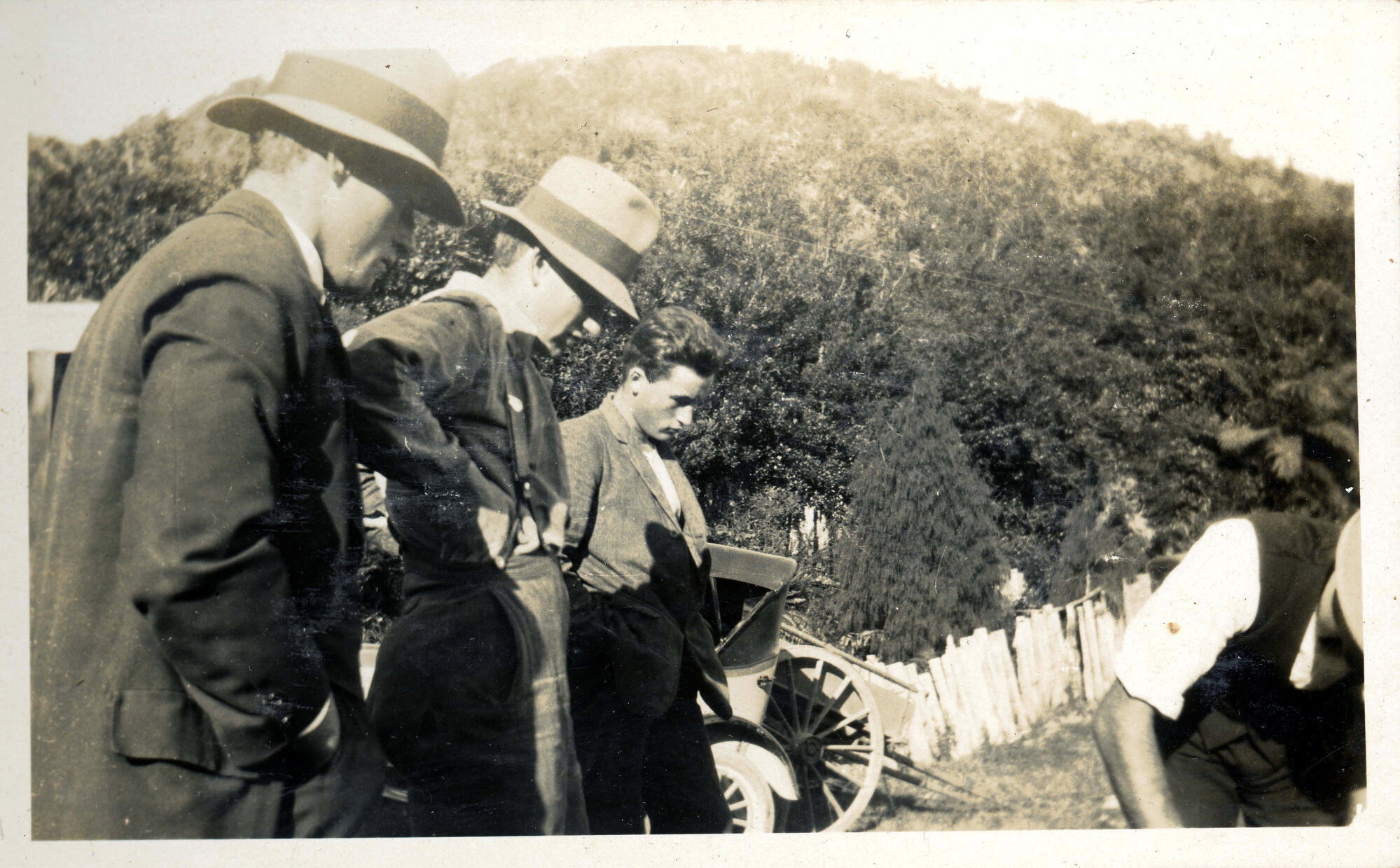 Sharman Marsh Family Photo Album; Hector and Sydney Poulson with Hector Hazelwood ca. 1924-39