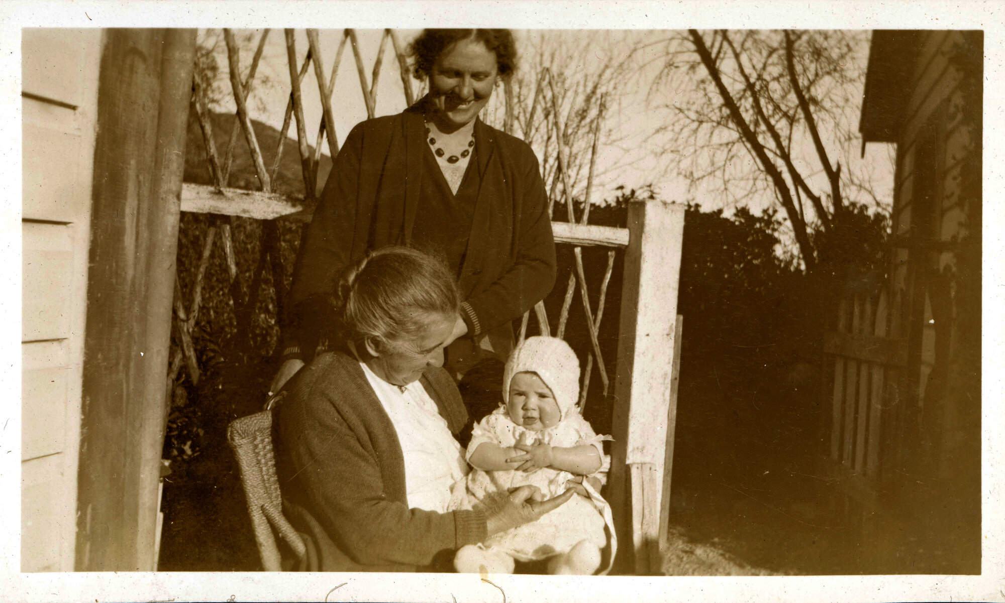 Sharman Marsh Family Photo Album; Sarah Poulson, Ngaire Whiteman and Mrs Childs; ca. 1934-35