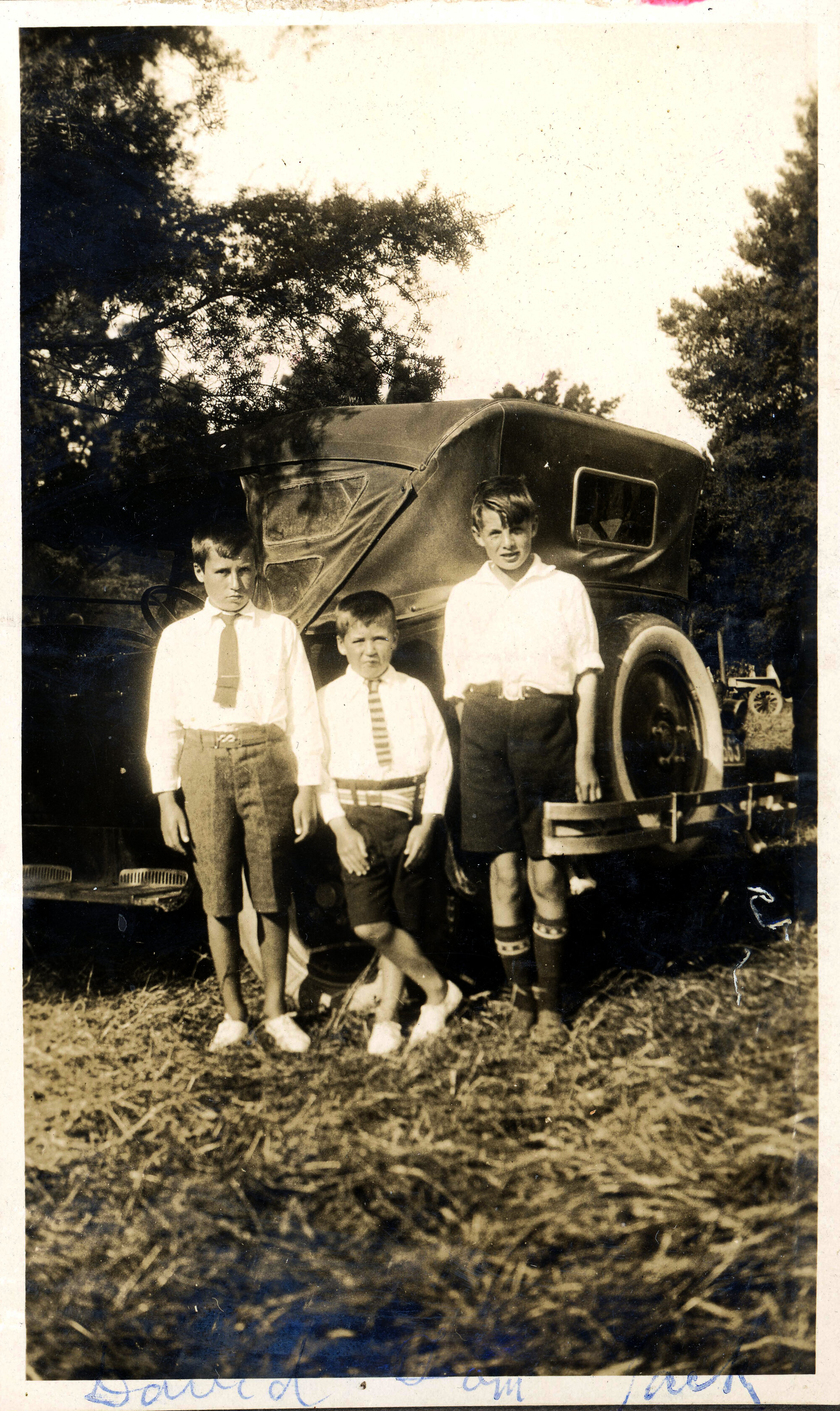 Sharman Marsh Family Photo Album; David and Tom Poulson with Jack Jarvie; ca. 1926-31