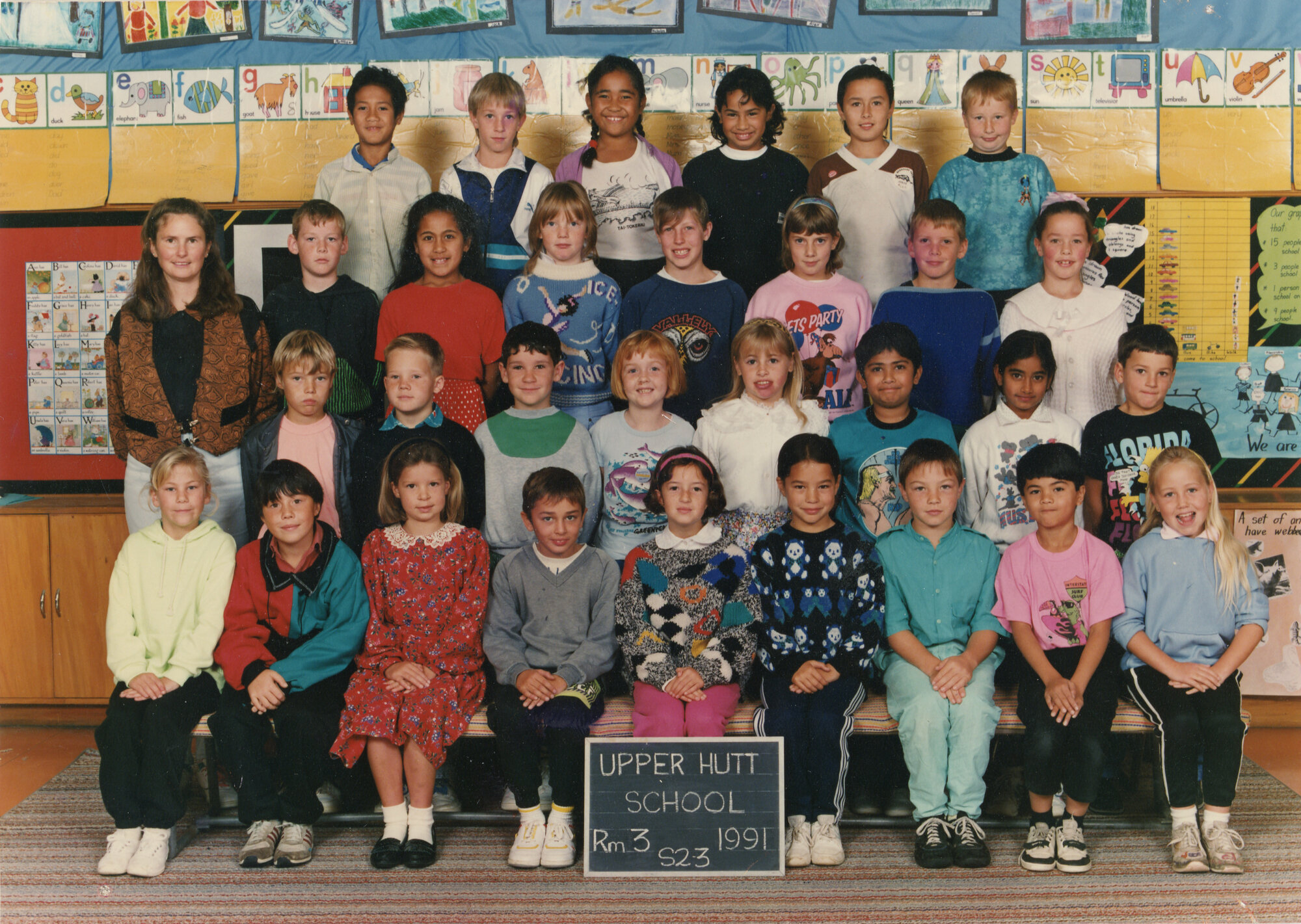 Upper Hutt School; Class photo Rm 3; 1991