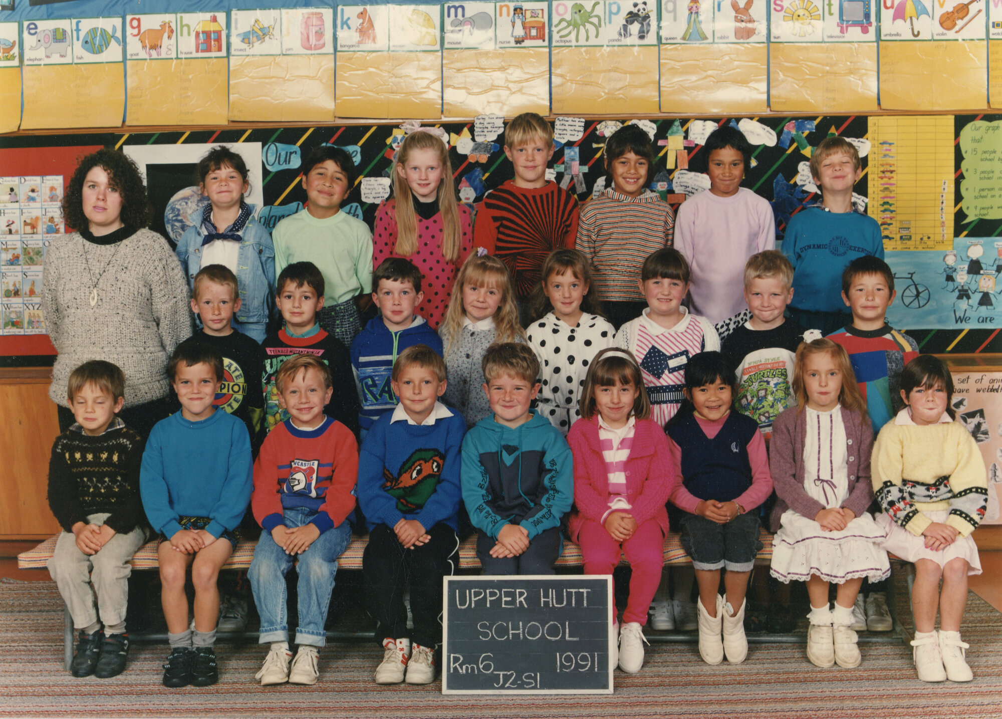 Upper Hutt School; Class photo Rm 6; 1991