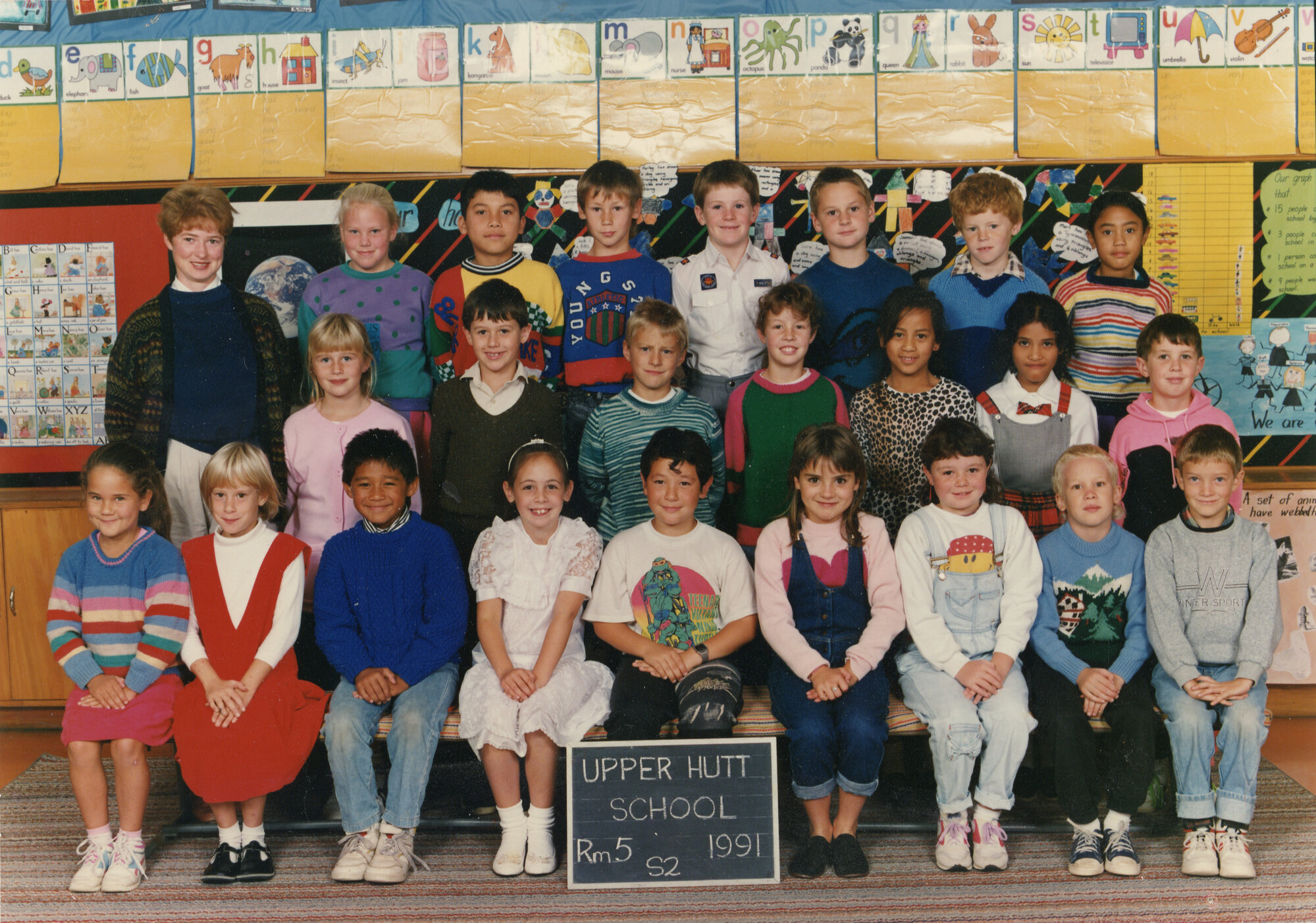 Upper Hutt School; Class photo Rm 5; 1991