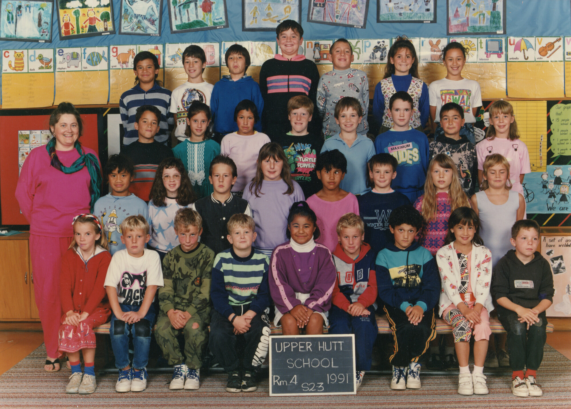 Upper Hutt School; Class photo Rm 4; 1991