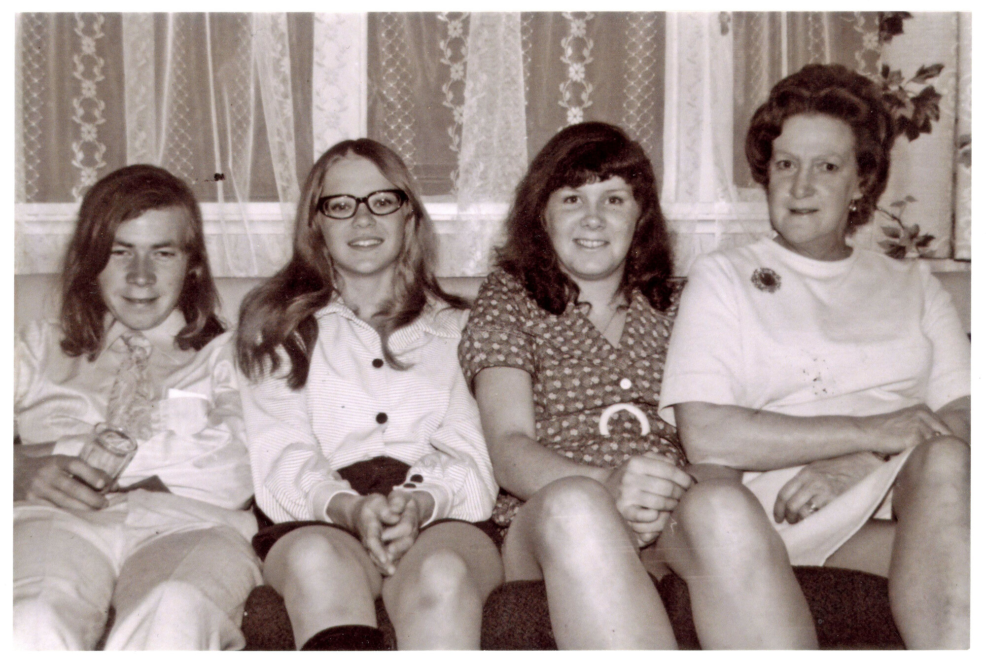 Frank Dewhurst , Debbie Roberts, Kim Dewhurst and Mavis Roberts; ca 1960s