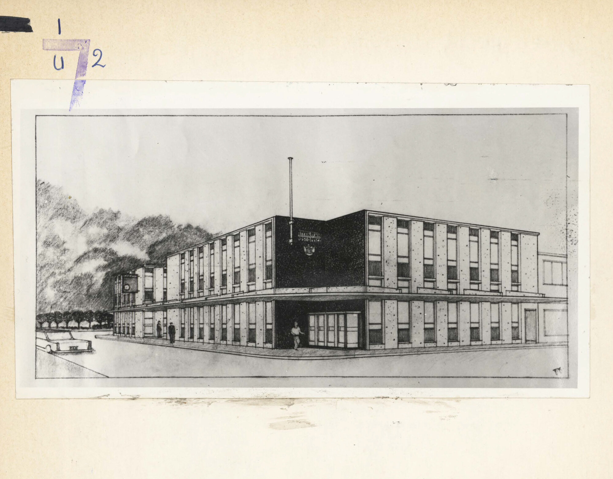 Upper Hutt Post Office; Perspective of Building