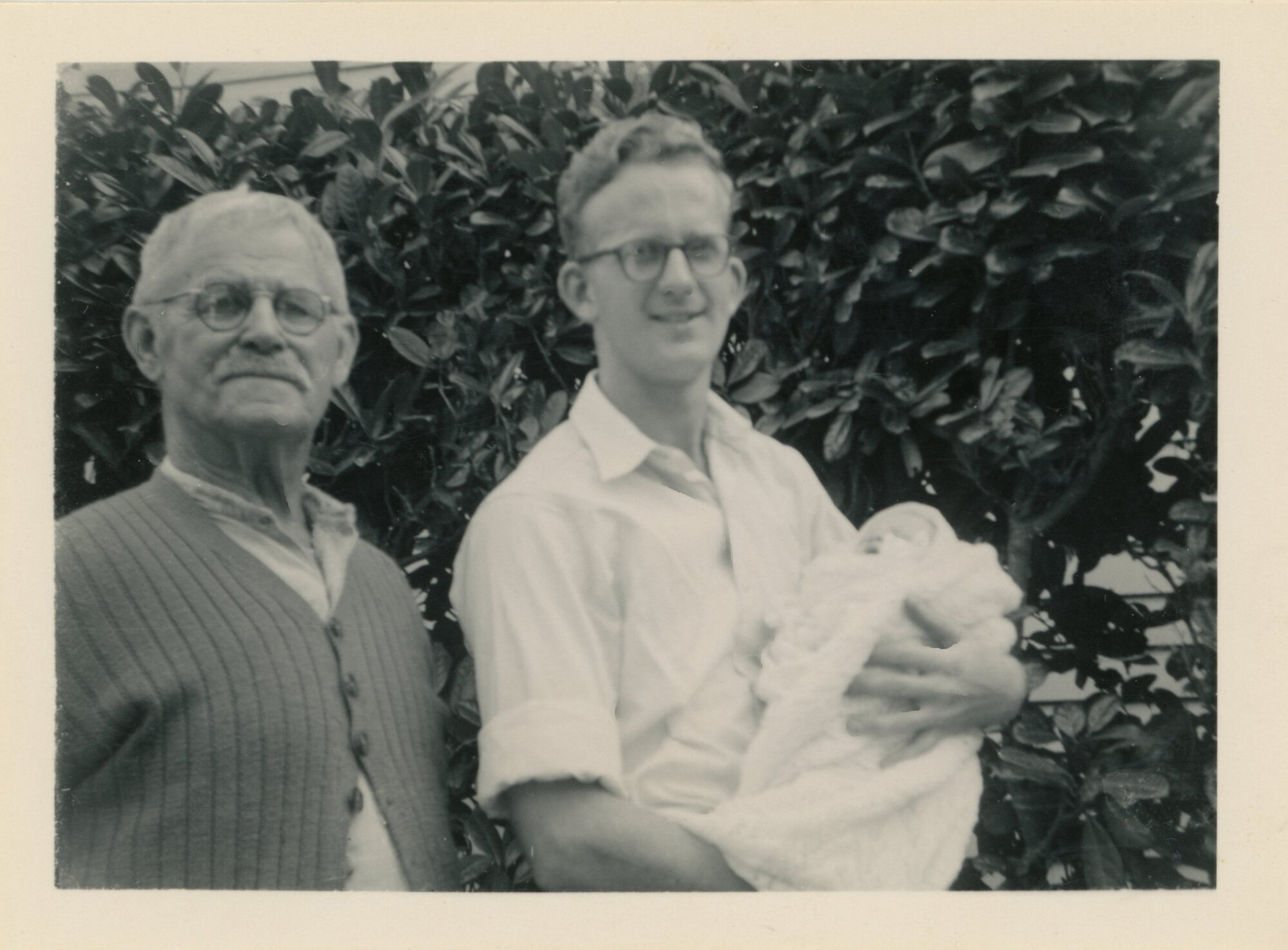 Frank, Vin and Lynette Benge; 1958