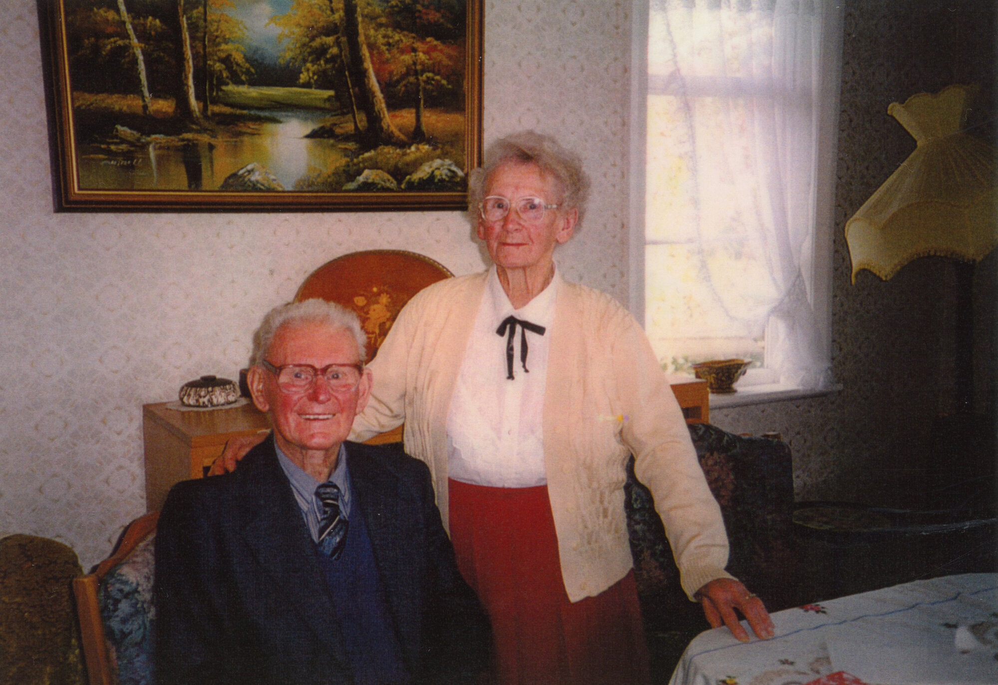 Len Benge and Jesse Munn (nee Benge) ; ca. 1990s