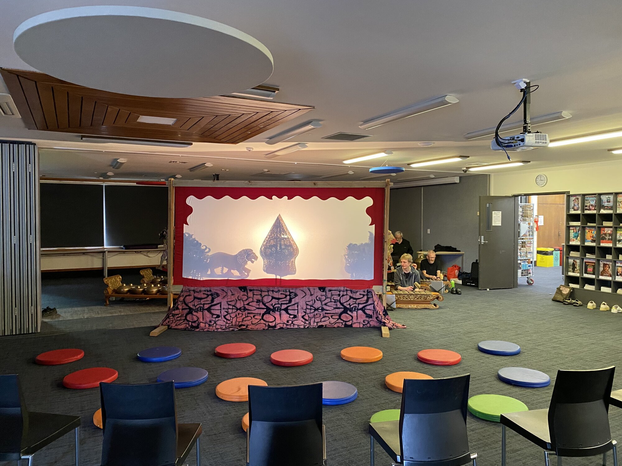 Upper Hutt Libraries; Wayang Kulit Performance of Ciptoning; November 2023