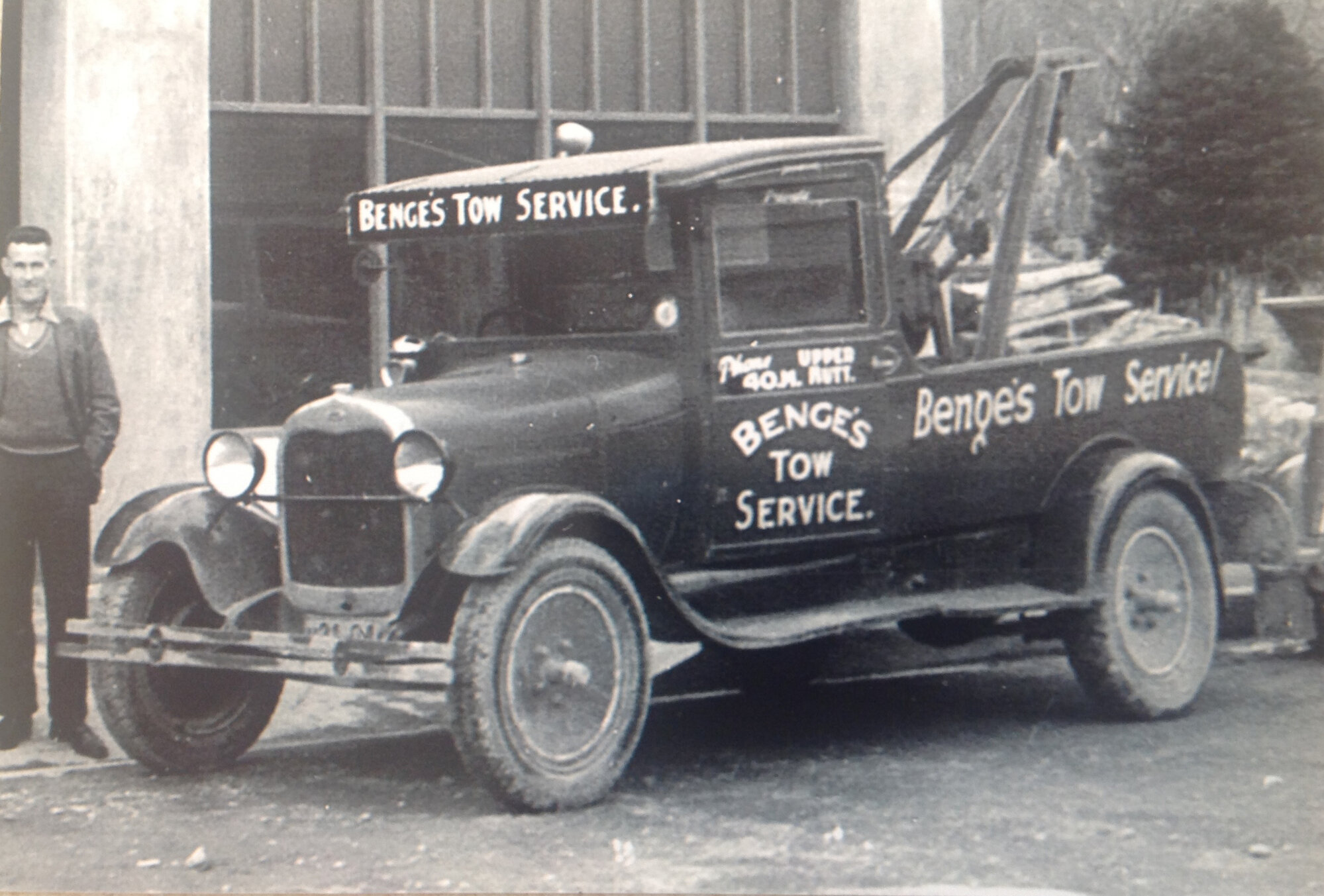 Benge's Tow Truck; Princes Street; ca. 1940s