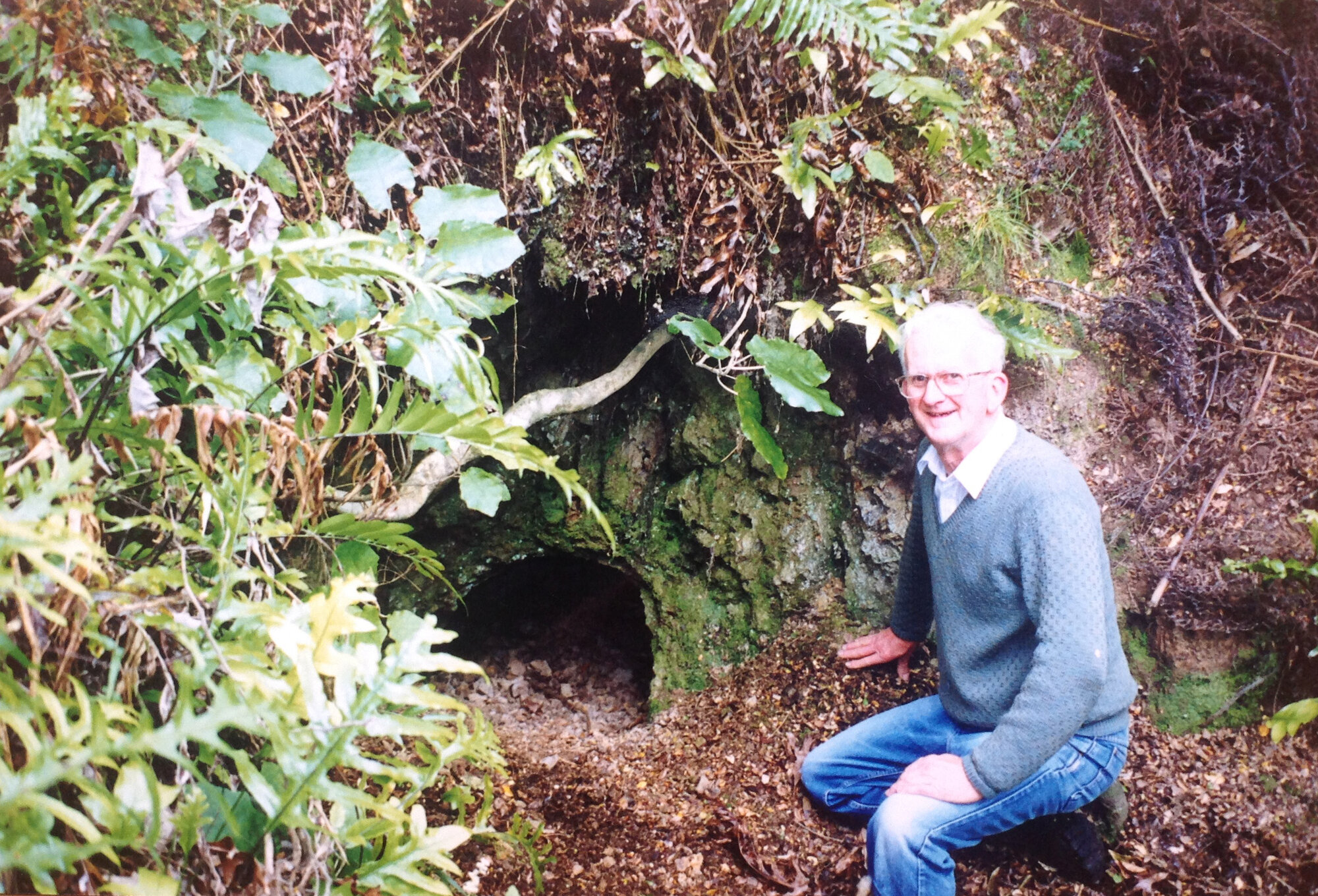 Vn Benge with remnants of David Benge's Mill; ca. 2000s