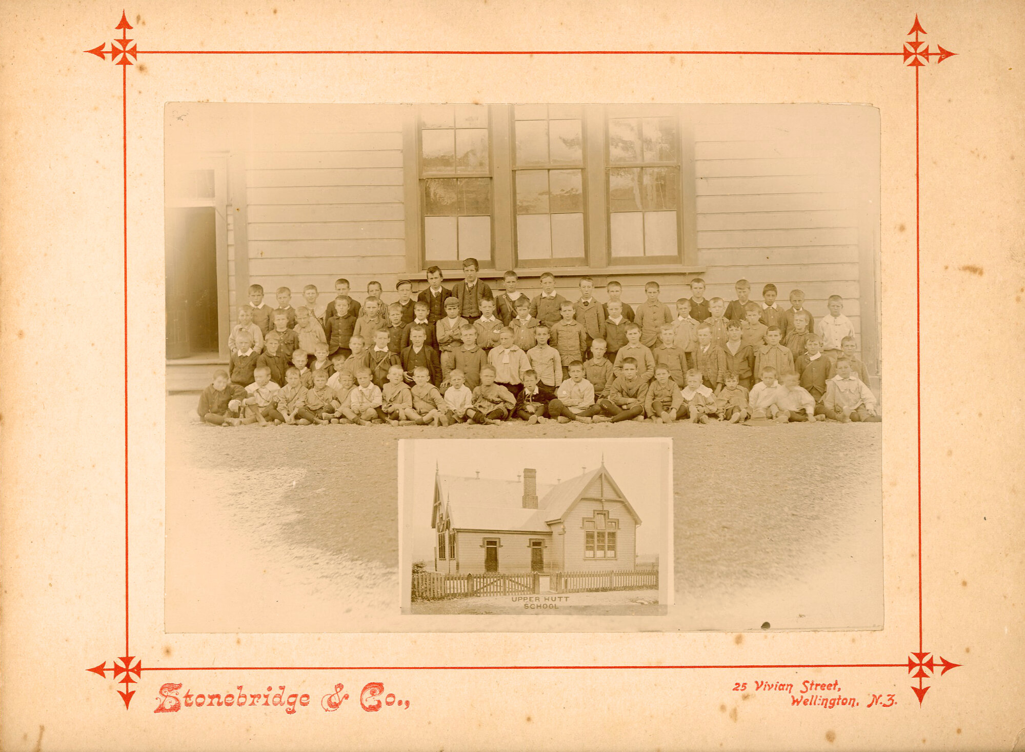 Upper Hutt Primary School; boys' class photo; 1907 or 1908