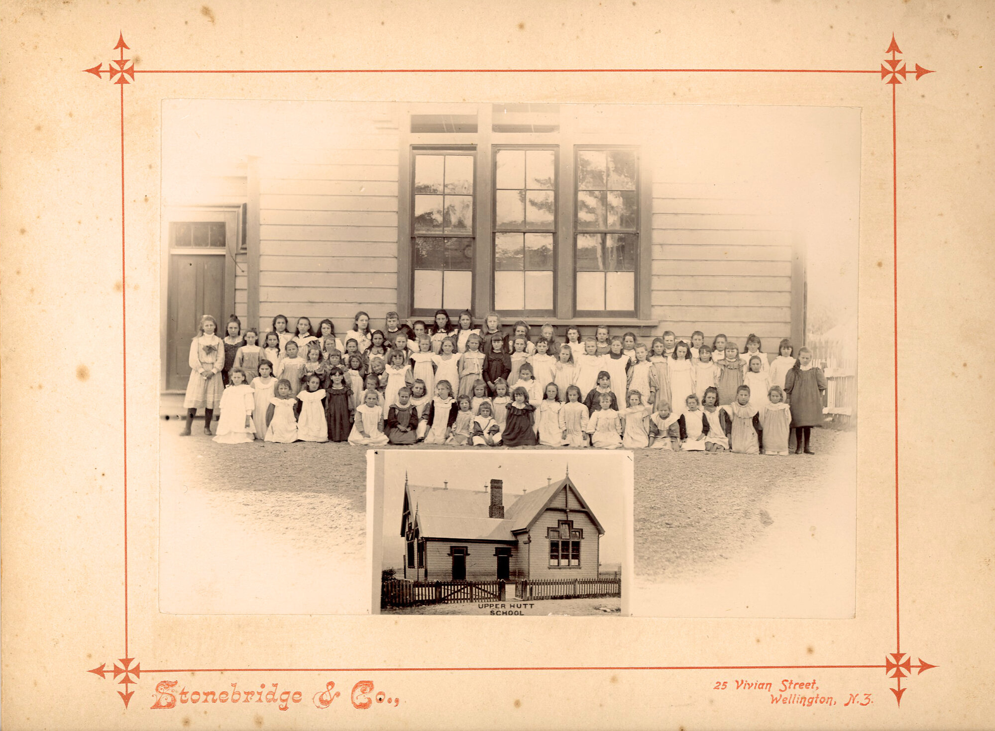 Upper Hutt Primary School; girls' class photo; 1907 or 1908