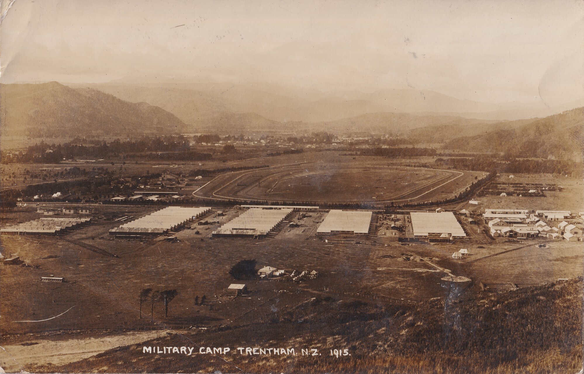 Postcard; Military Camp, Trentham; 1915