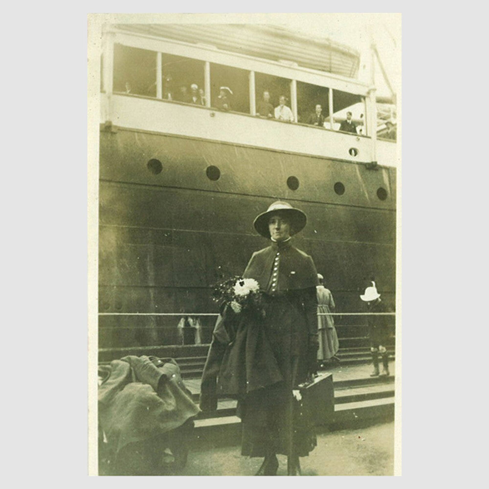 Sister Teresa Butler with a Hospital Ship in NZ; 1918