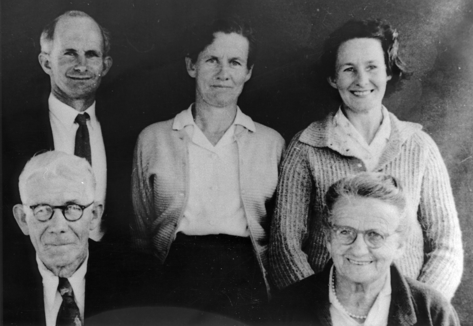 Jack, Flora, and Mary Danahay with parents Len and Jessie. [P2-128-310]