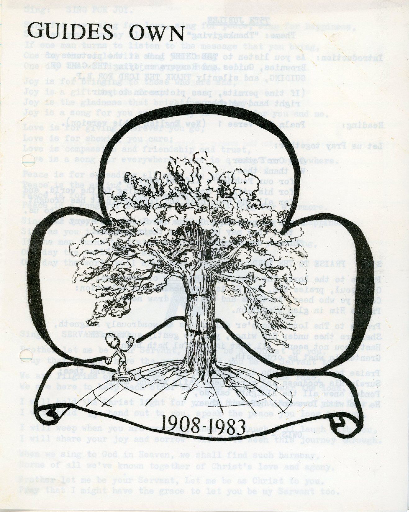 Girl Guides;75th Jubilee Celebration Itinerary; 1983