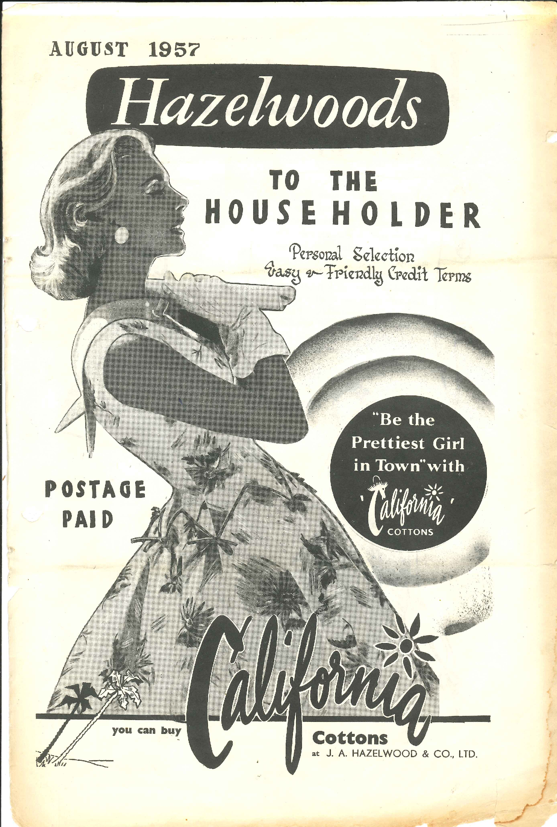 Hazelwoods promotional booklet, August 1957
