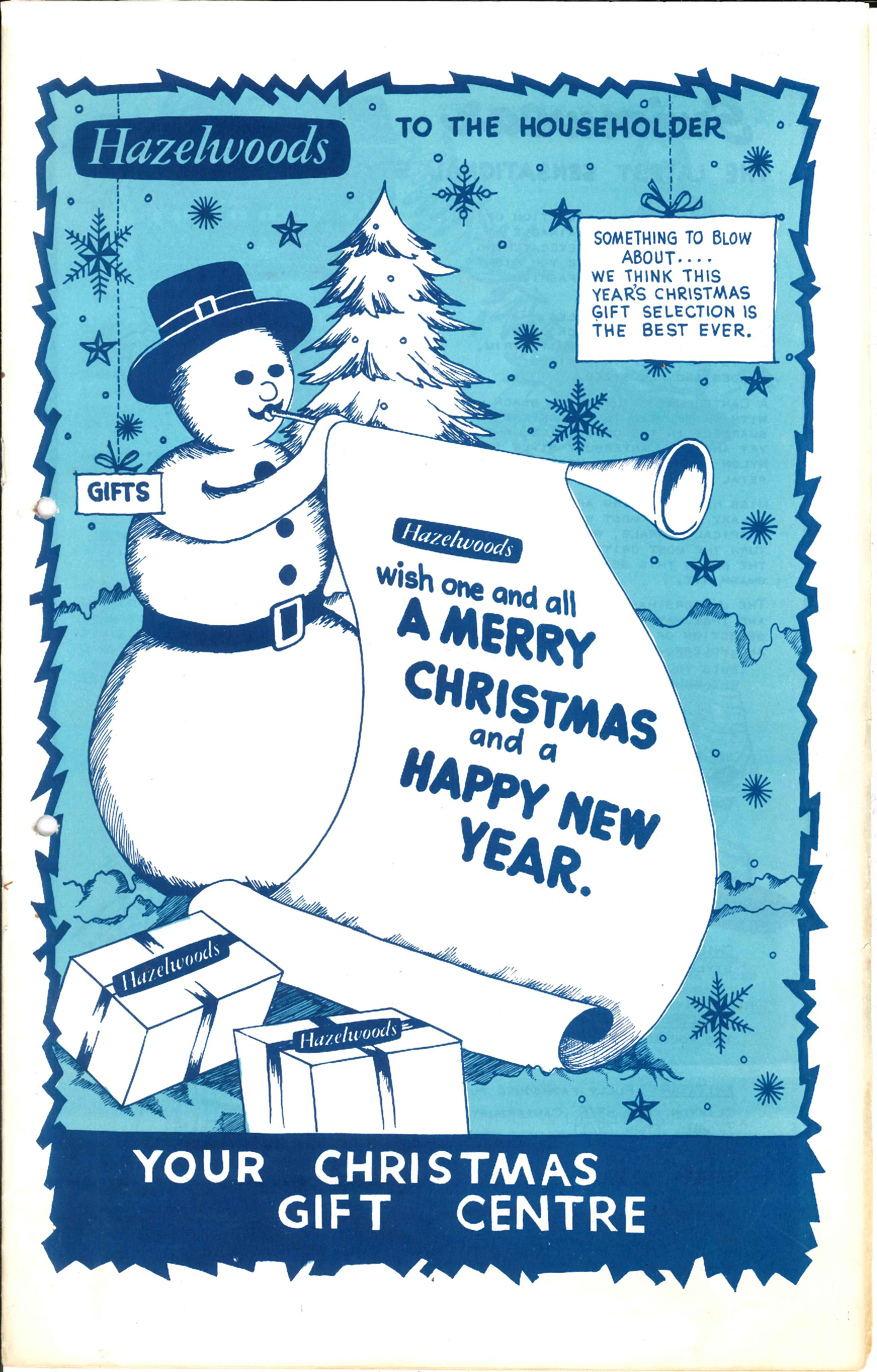 Hazelwoods Christmas booklet, 1959