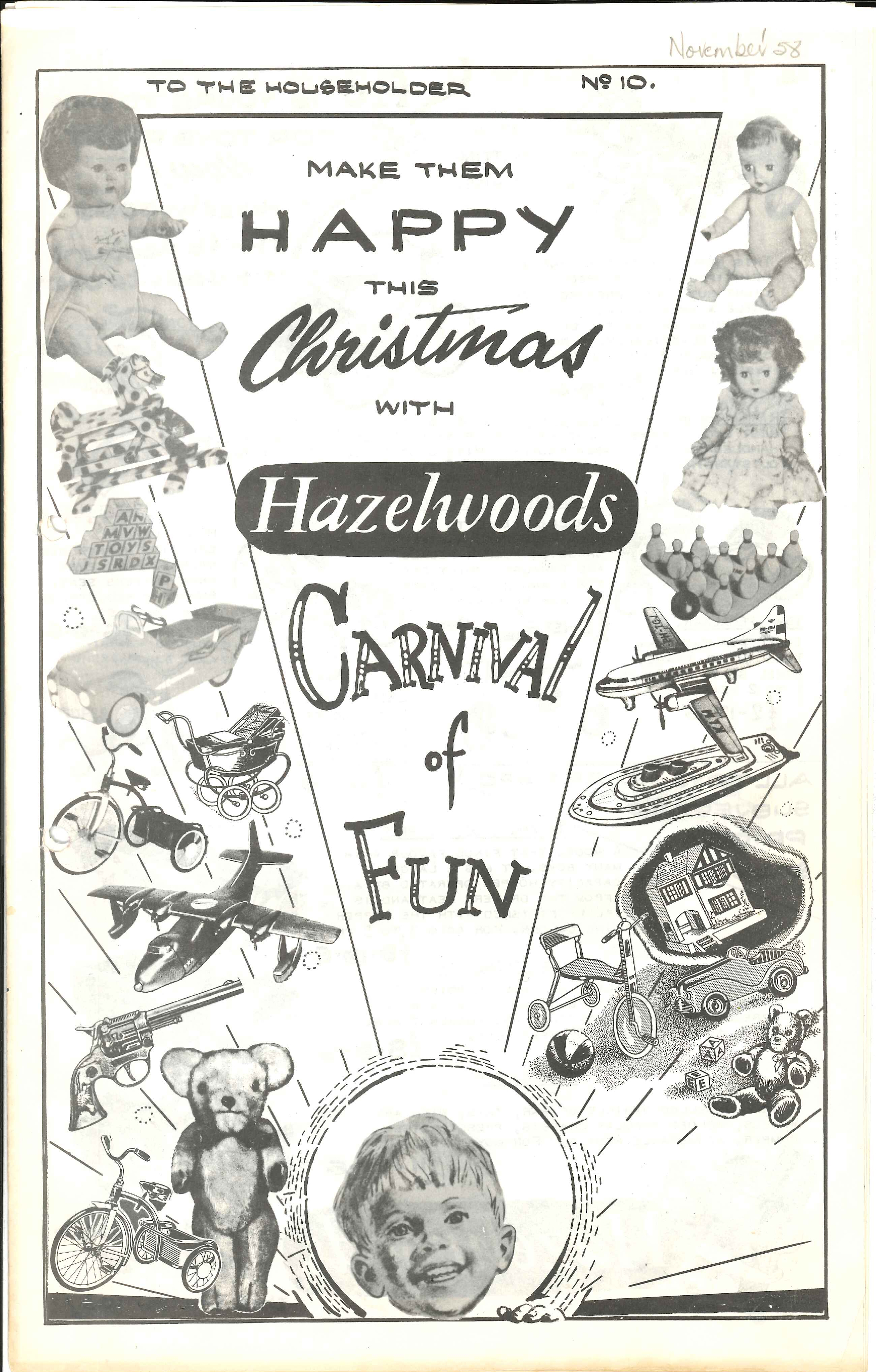 Hazelwoods Christmas booklet, 1958