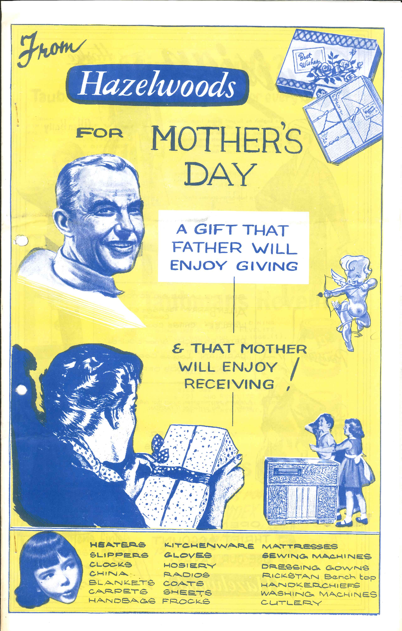 Hazelwoods Mother's Day booklet, late 1950s