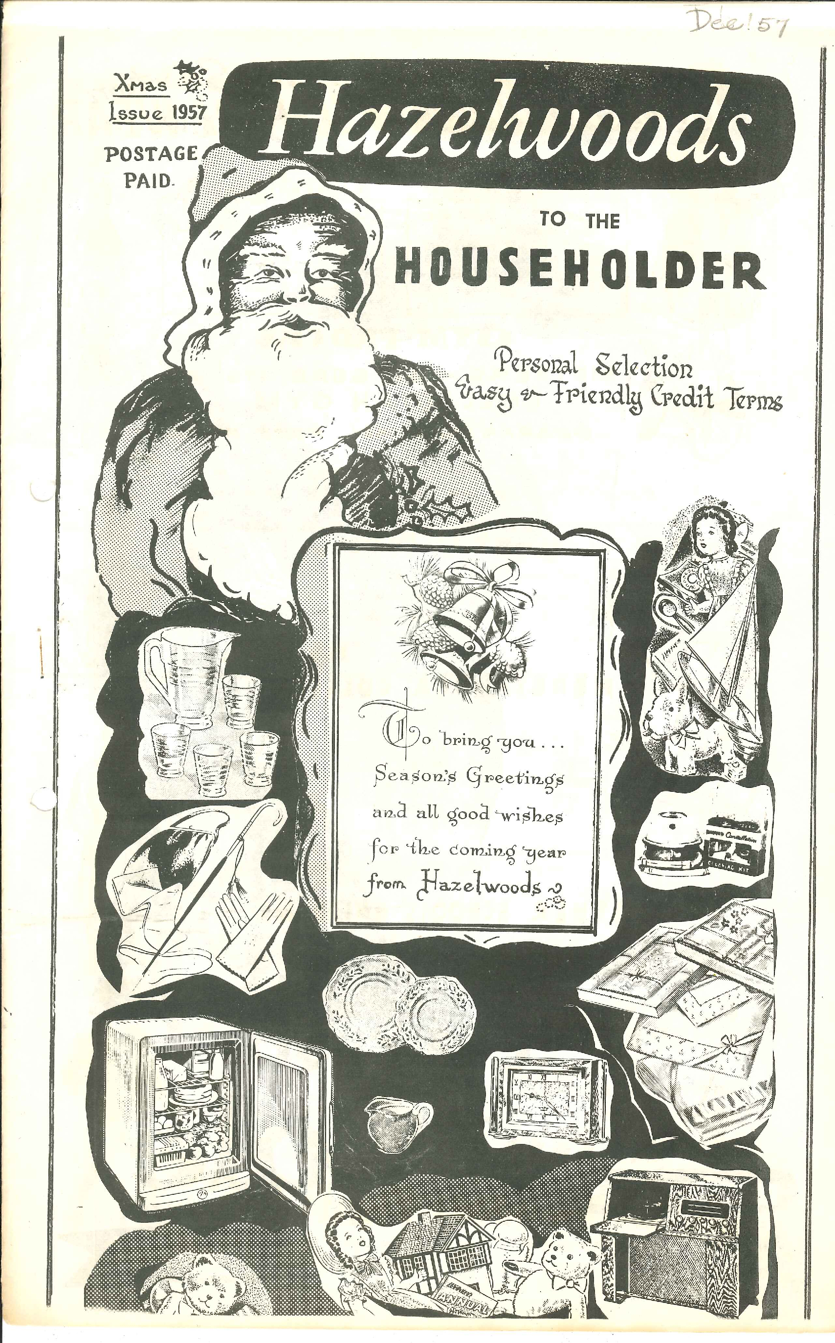 Hazelwoods Christmas booklet, 1957