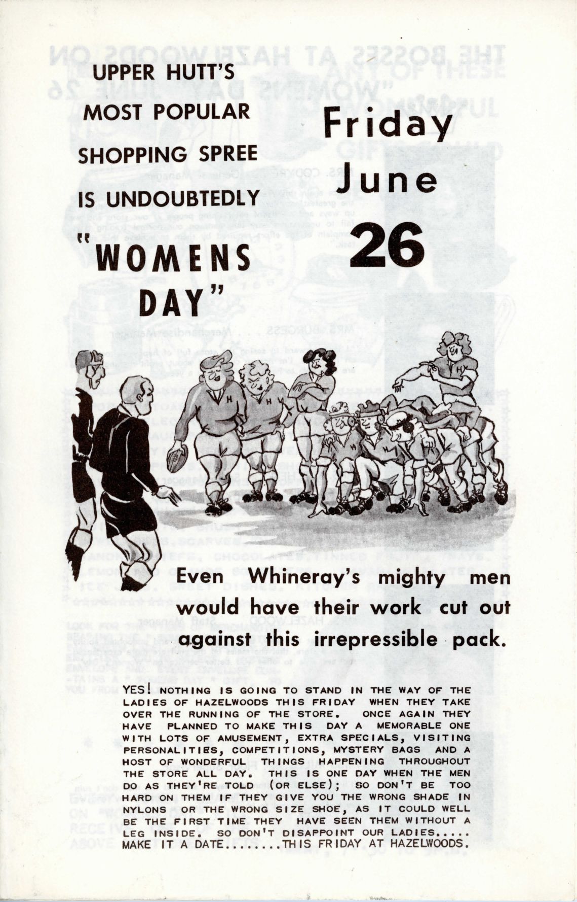 Hazelwoods Women's Day booklet, June 1964