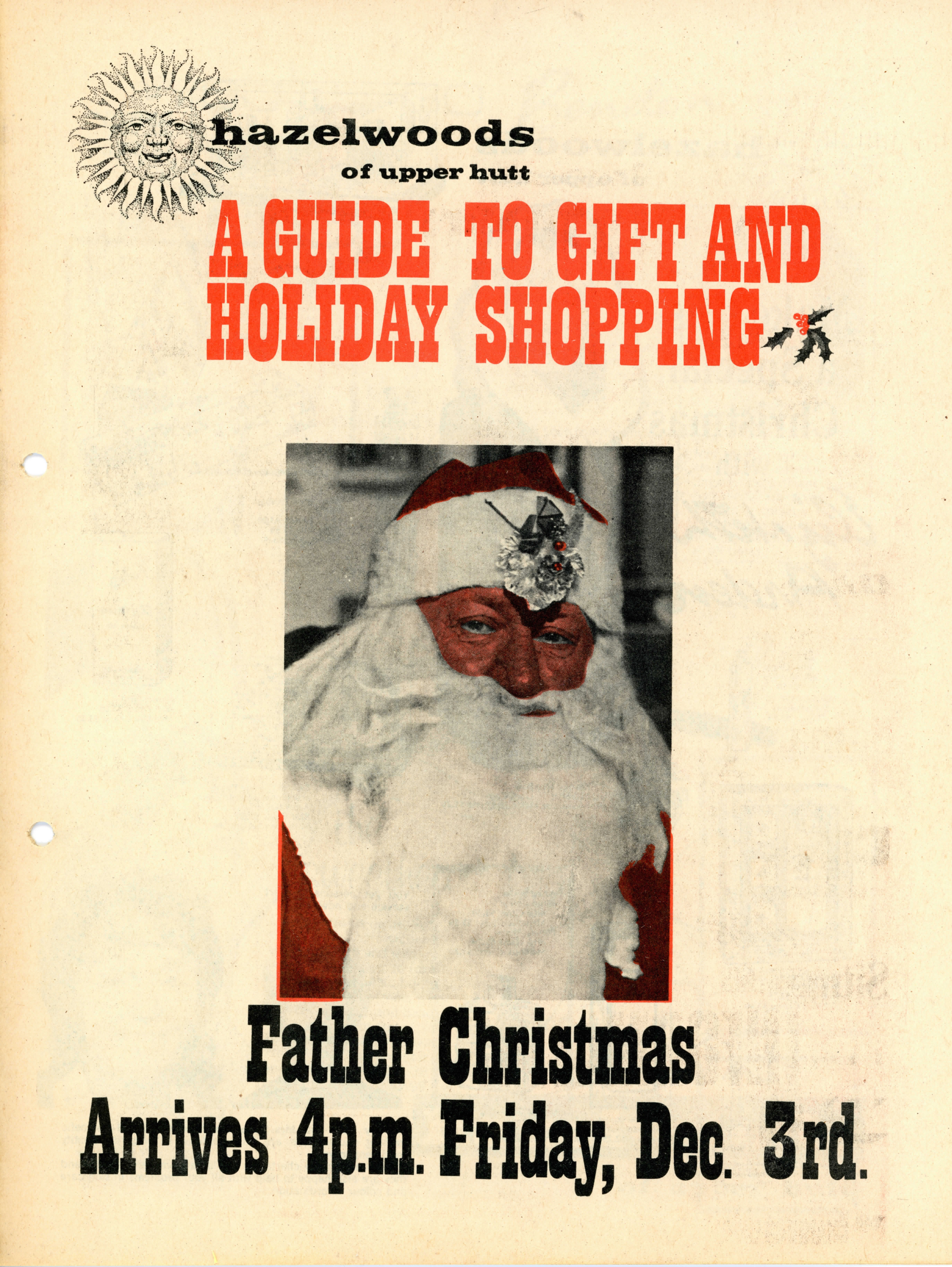 Hazelwoods Christmas booklet, 1971