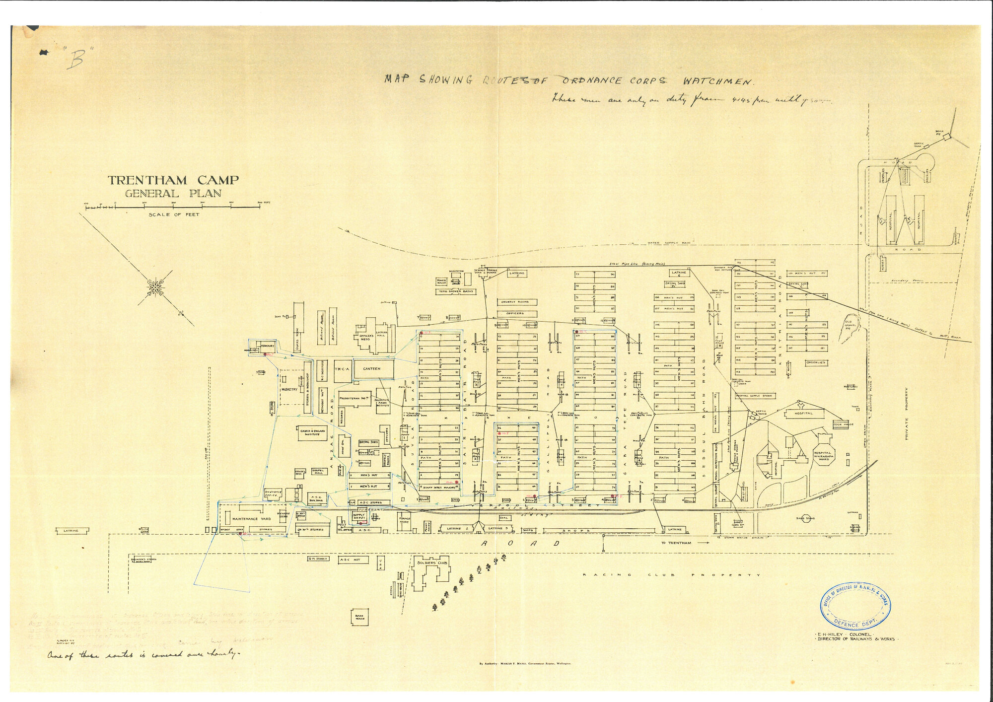 Trentham Camp - Ordance Corps Routes