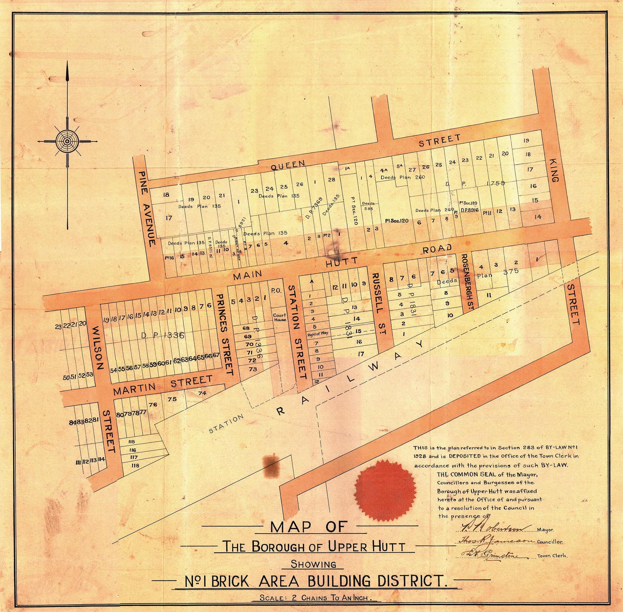 Map of Upper Hutt CBD, c.1928