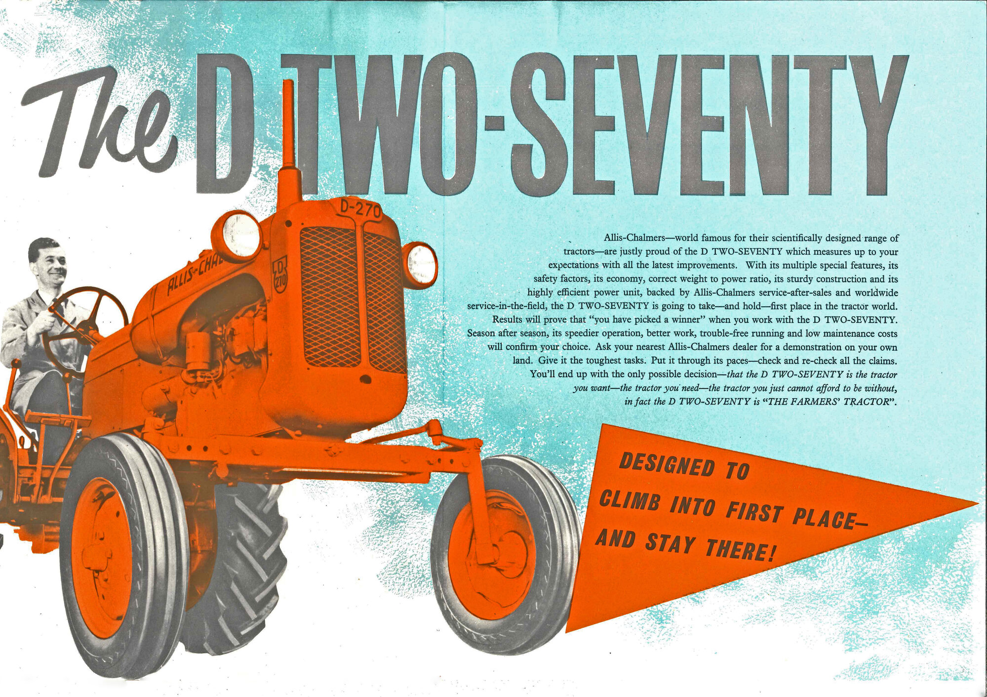 Wellington Racing Club; Tractor Advertisment; D Two-Seventy; 1956