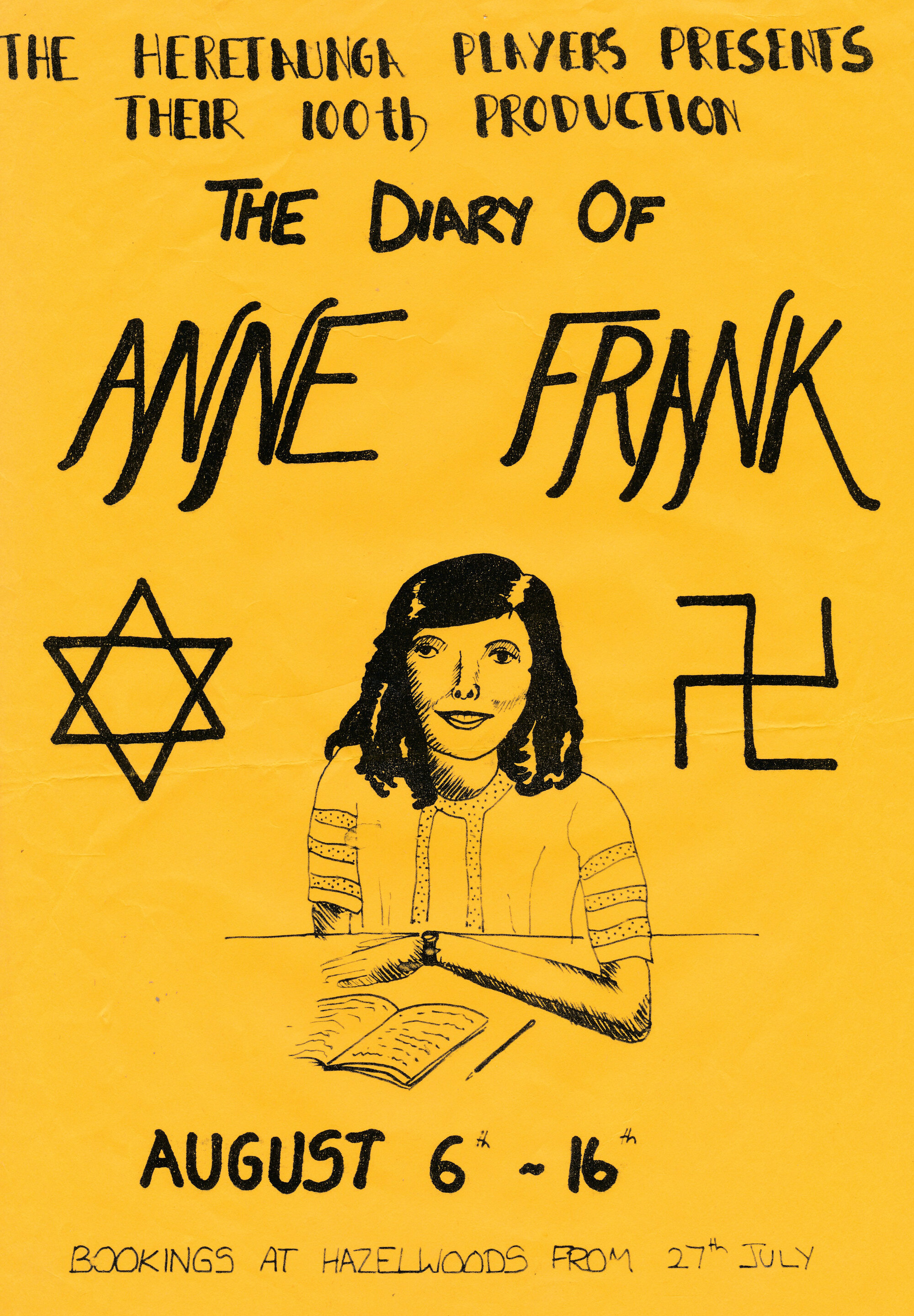 Heretaunga Players; Poster; The Diary of Anne Frank