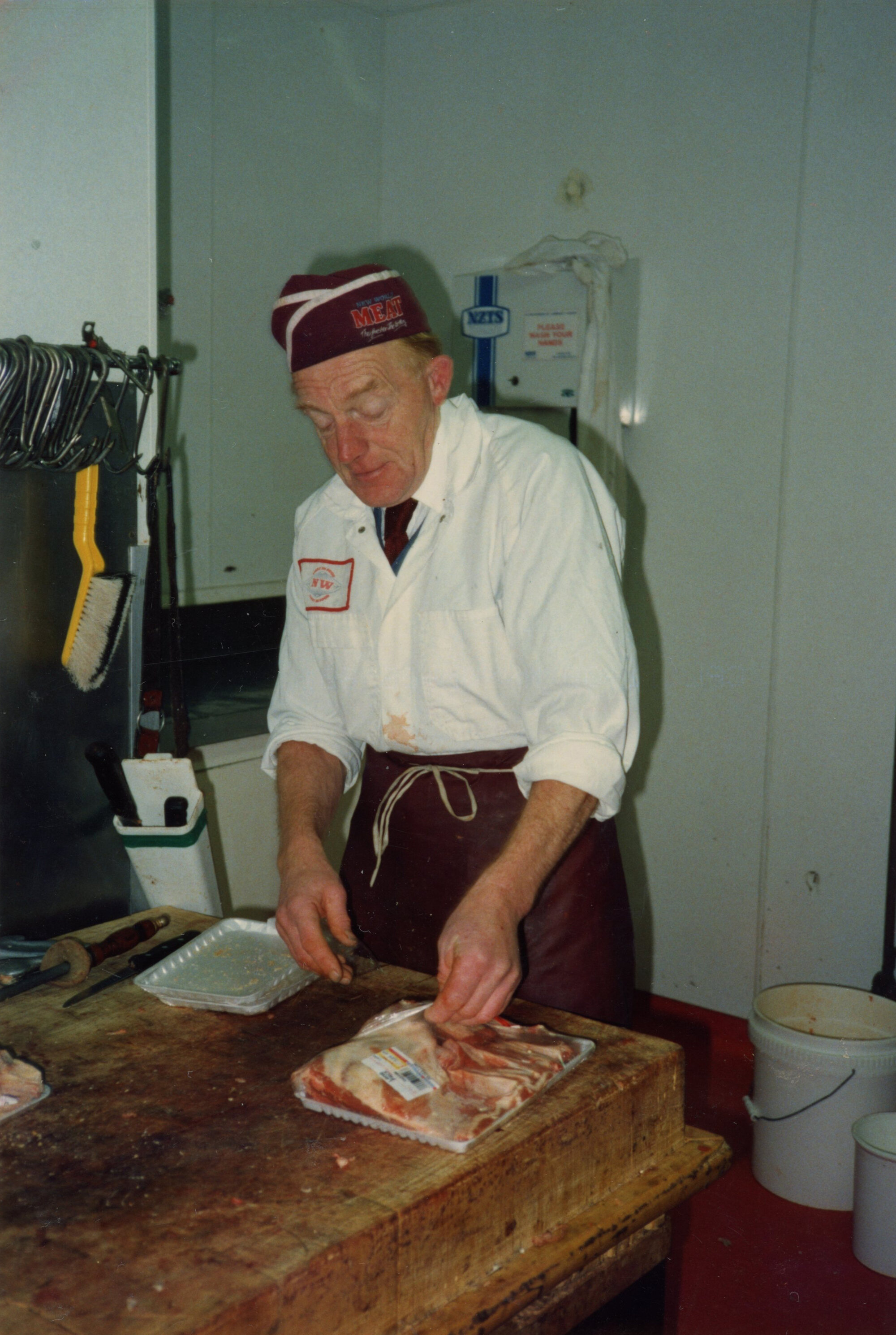 Dick Olsthoorn; Butcher at New World; ca. 1990s