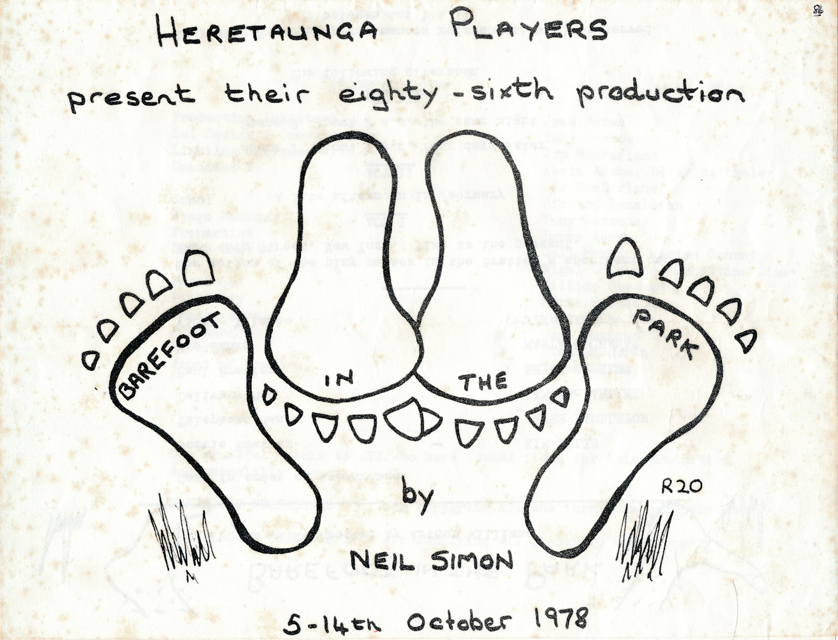 Heretaunga Players; Barefoot in the Park; Programme