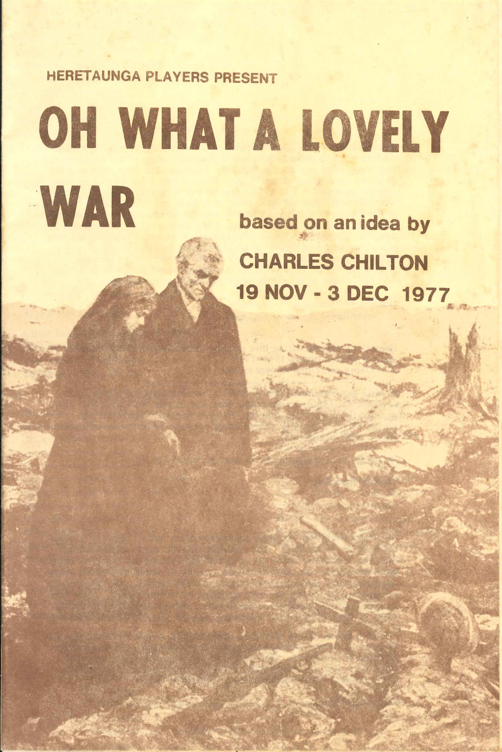 Heretaunga Players; O What a Lovely War; Programme