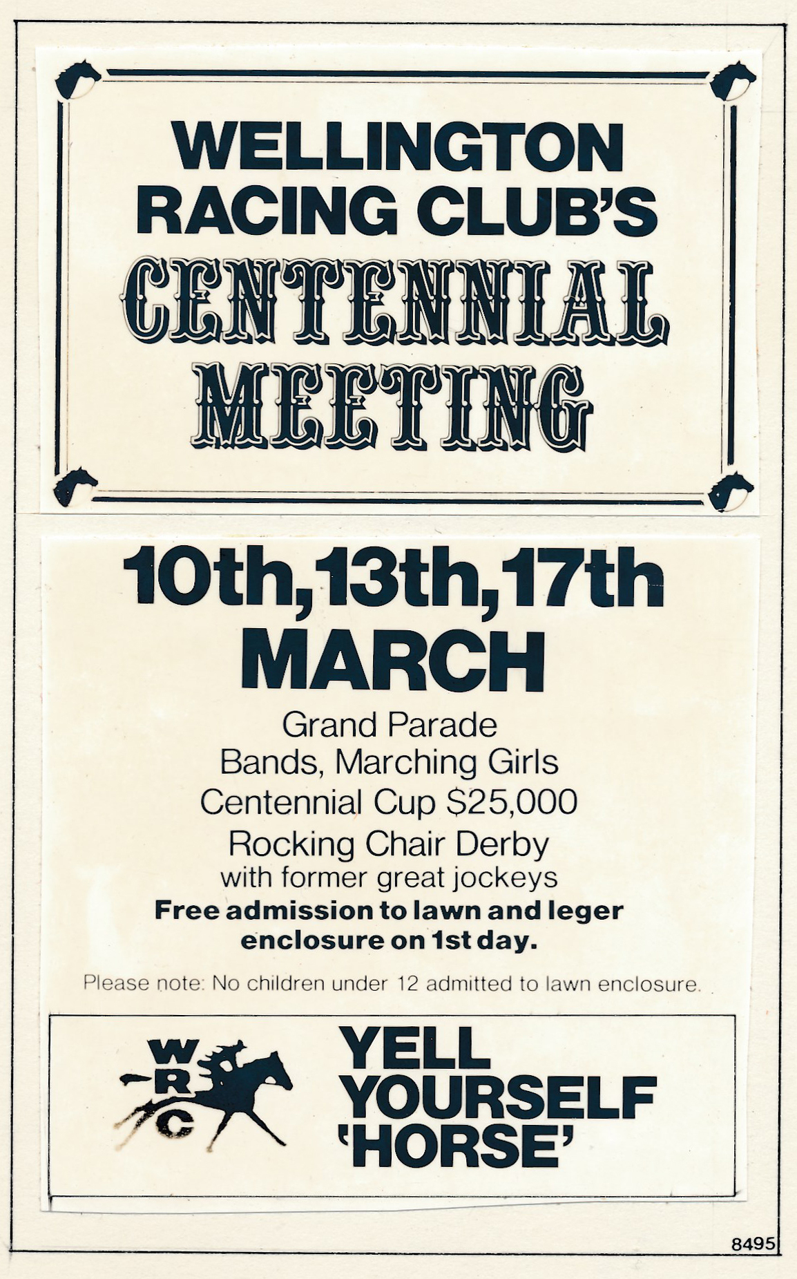 Wellington Racing Club; Advertising Mock Up