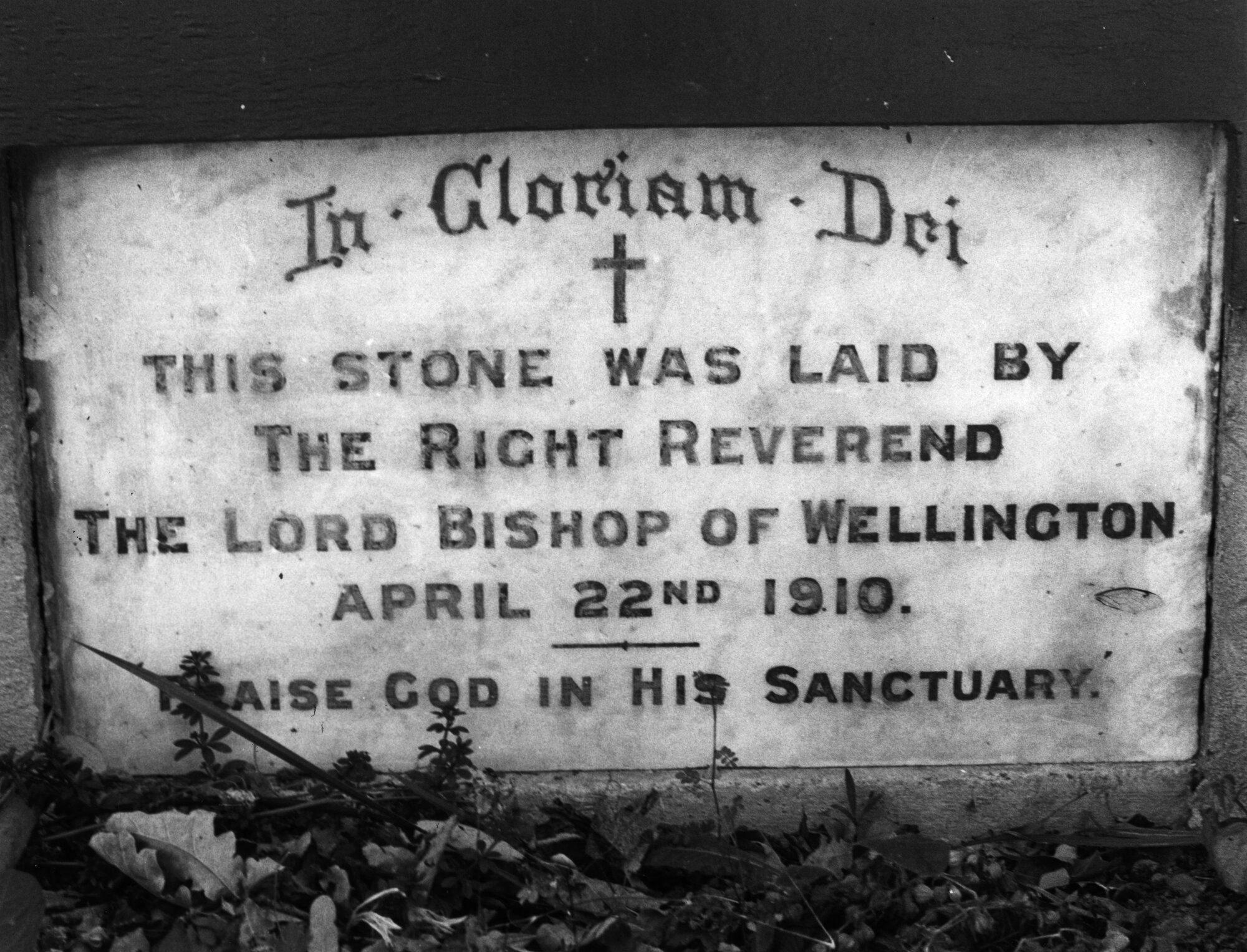 St Hilda's Anglican Church 1910; the original foundation stone.