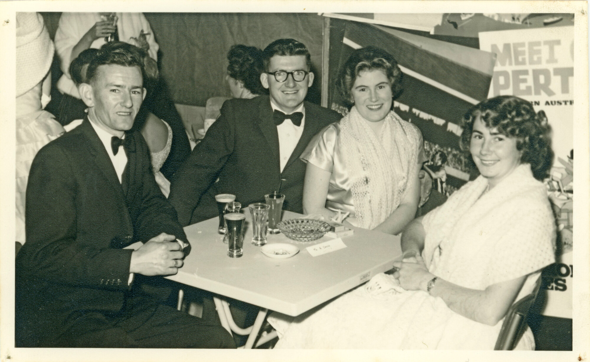 Patricia Mears and Friends at Rugby Ball; ca. 1962