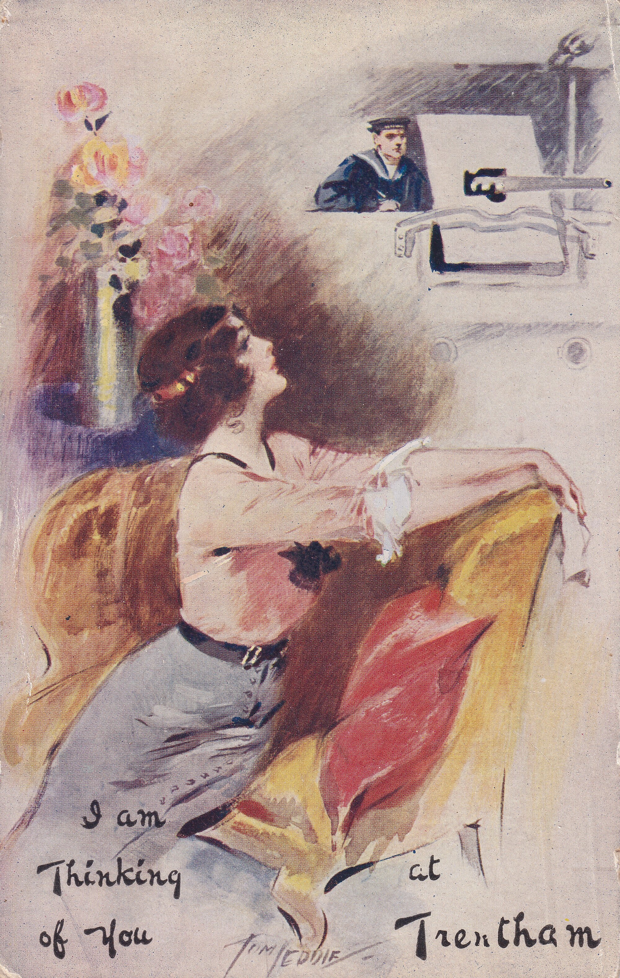 Postcard; I am thinking of you at Trentham; ca 1914-1918