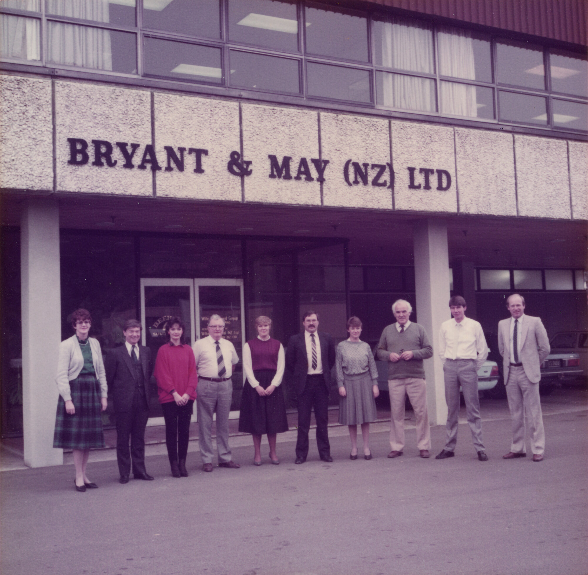 Bryant &amp; May; Staff Outside Factory; 1985