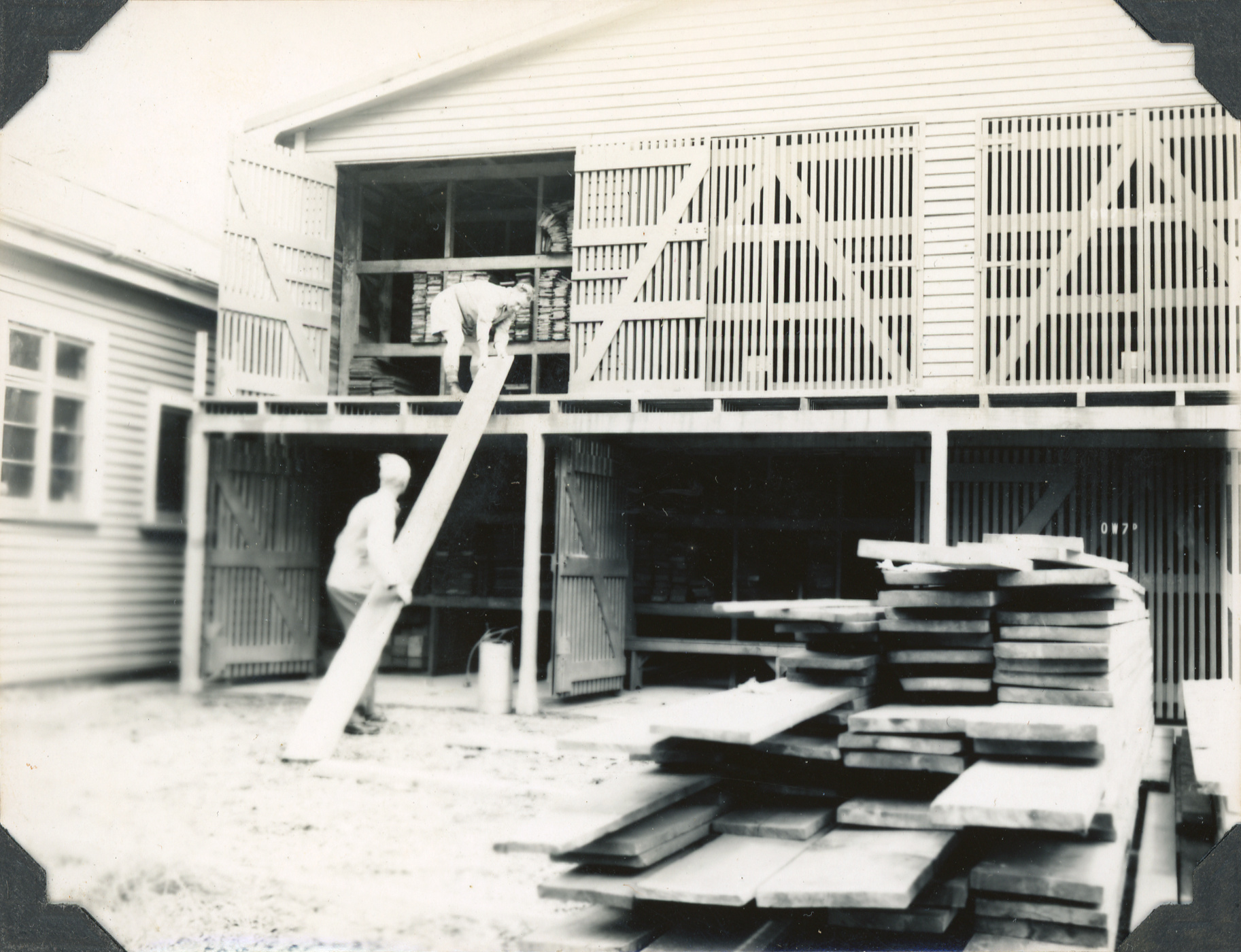 Trentham Military Camp; Sergeant Major [Monroe?] and Sergeant McLauchlan; ca. 1947-1955