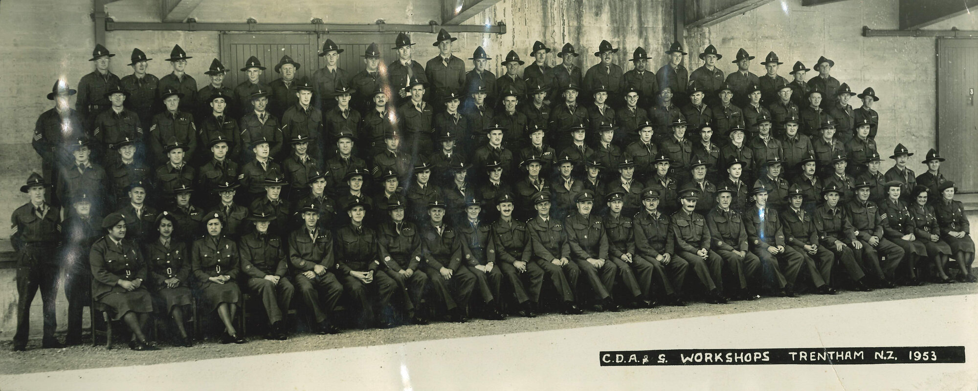 Trentham Military Camp; C.D.A &amp; G Workshops Staff; 1953