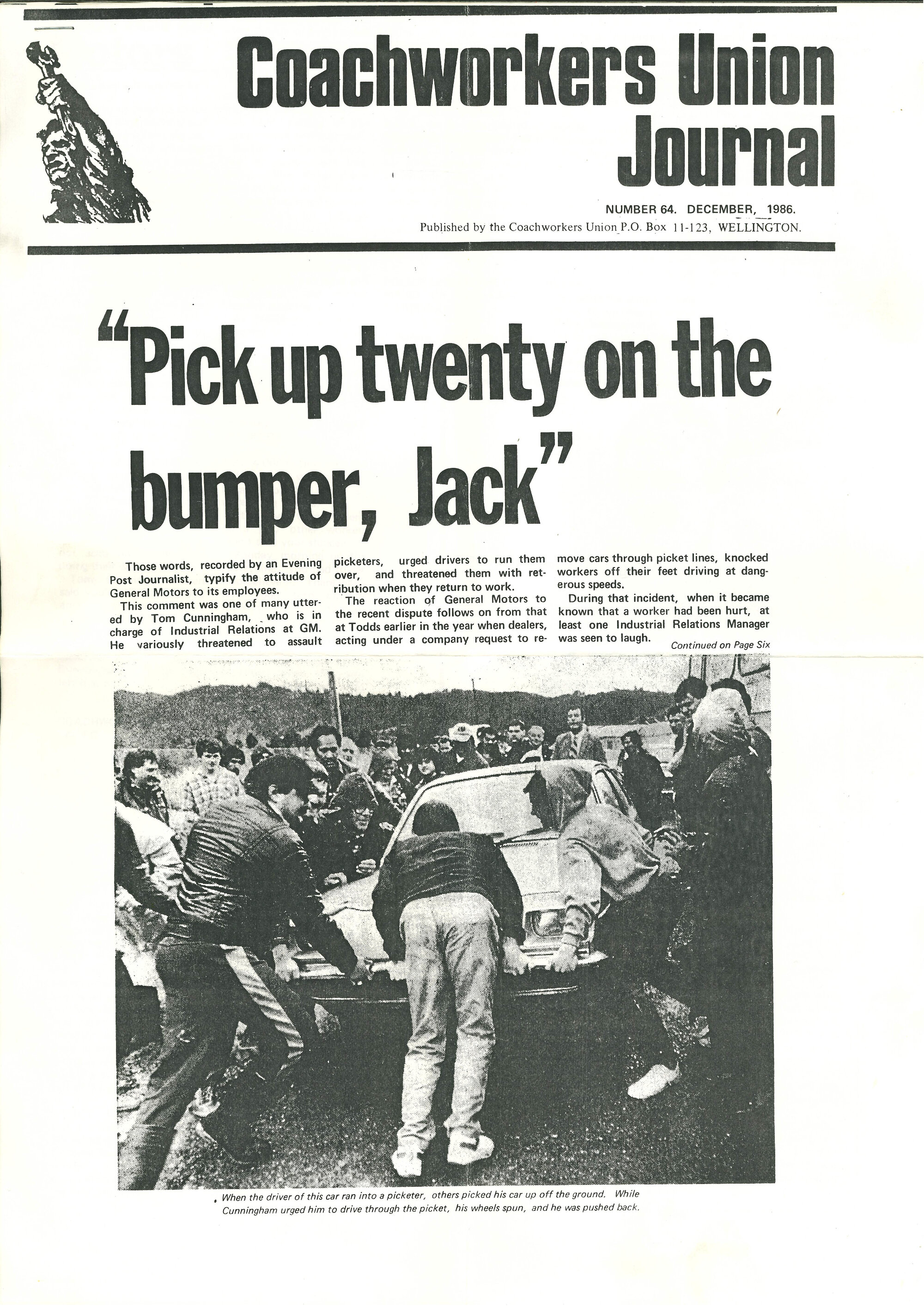 Coachworkers Union Journal No. 64; December 1986