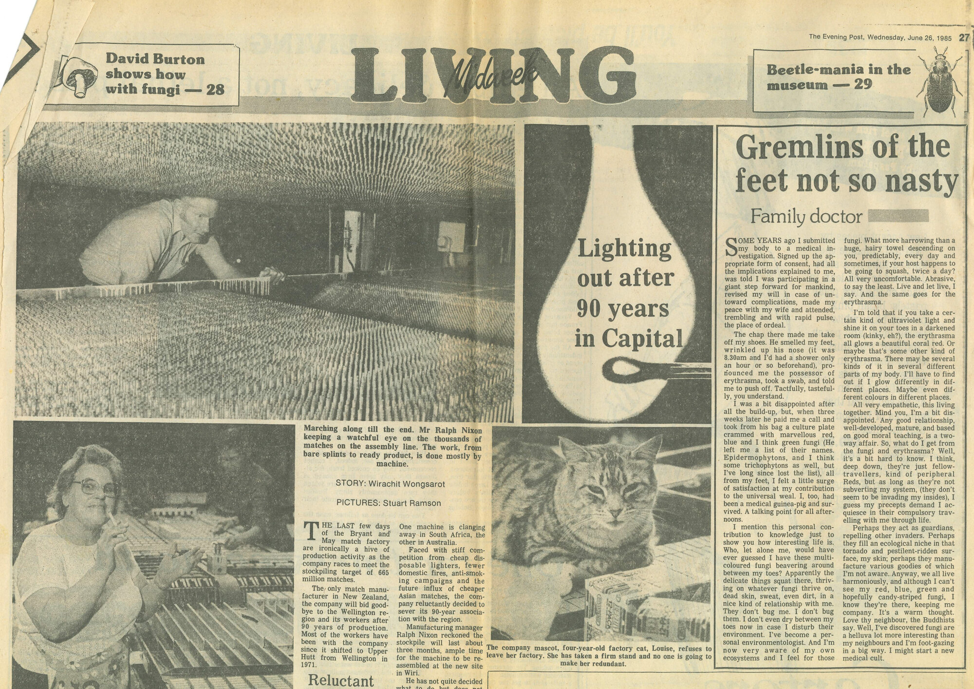 Bryant &amp; May; Closing Down Article; 1985