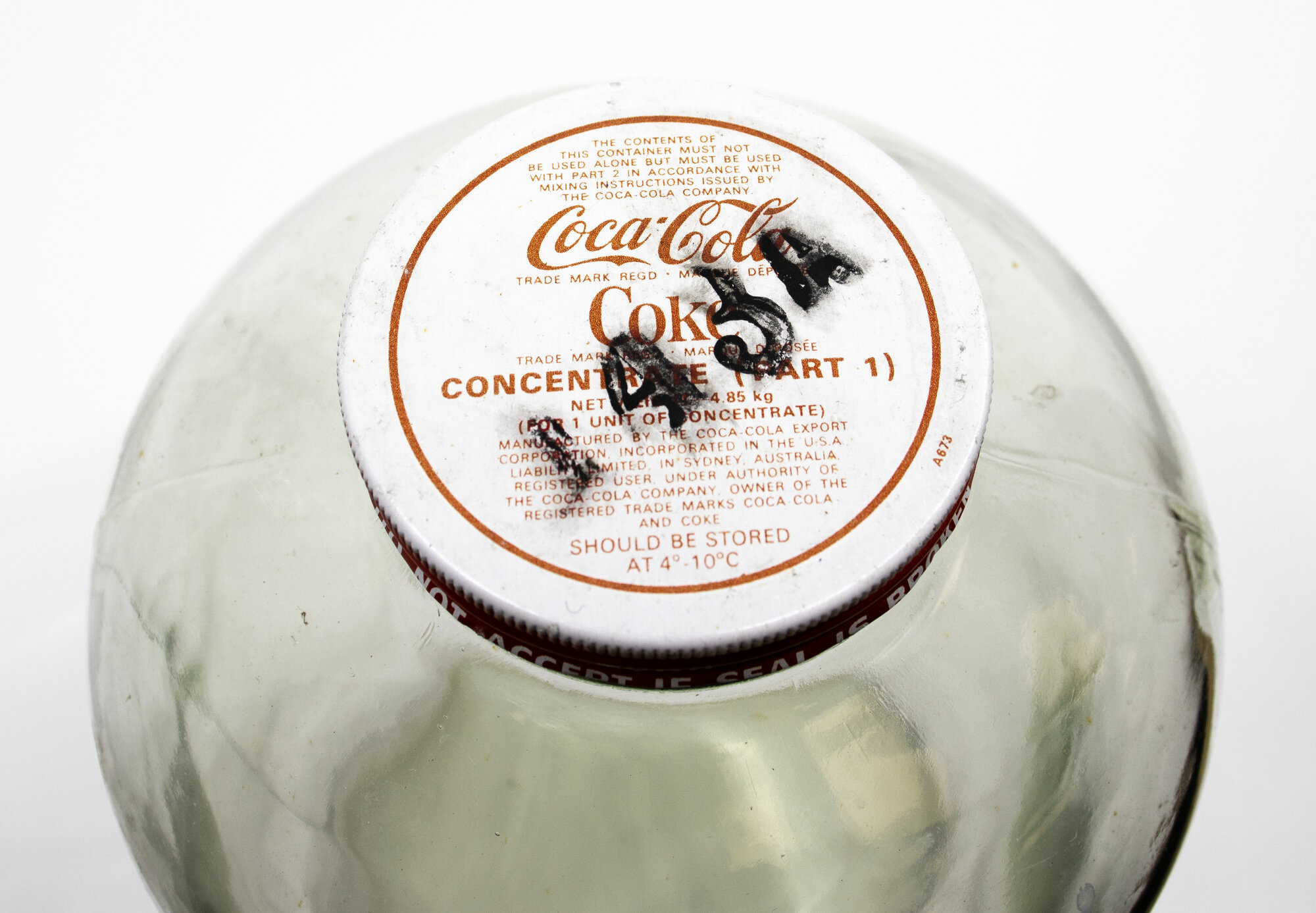 Coca Cola (Wgtn) Ltd.; Coke Concentrate Jars (Part 1 &amp; 2); ca. 1970s-1990s